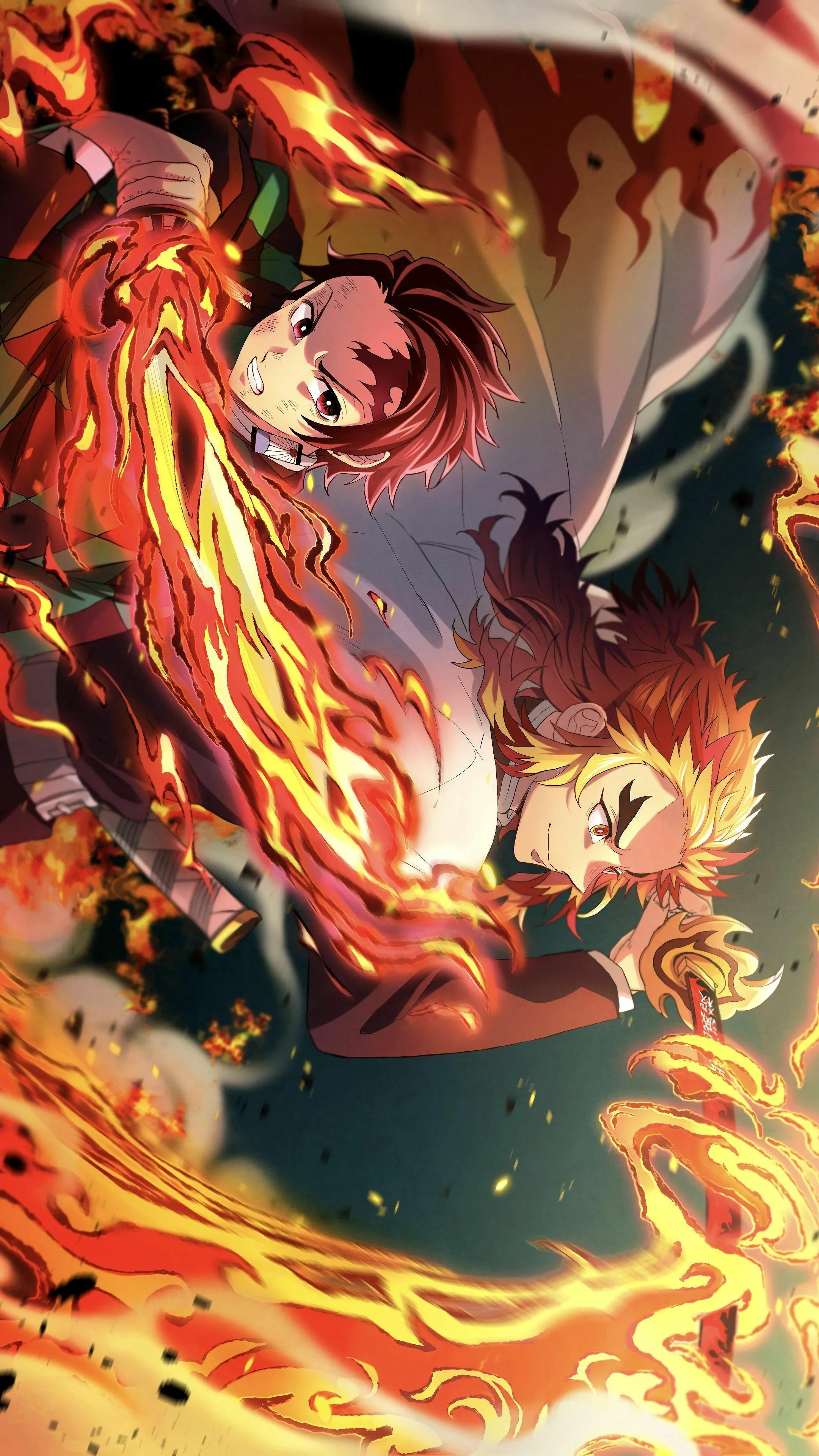 Anime Fireball Attack with Flames and Intense Motion