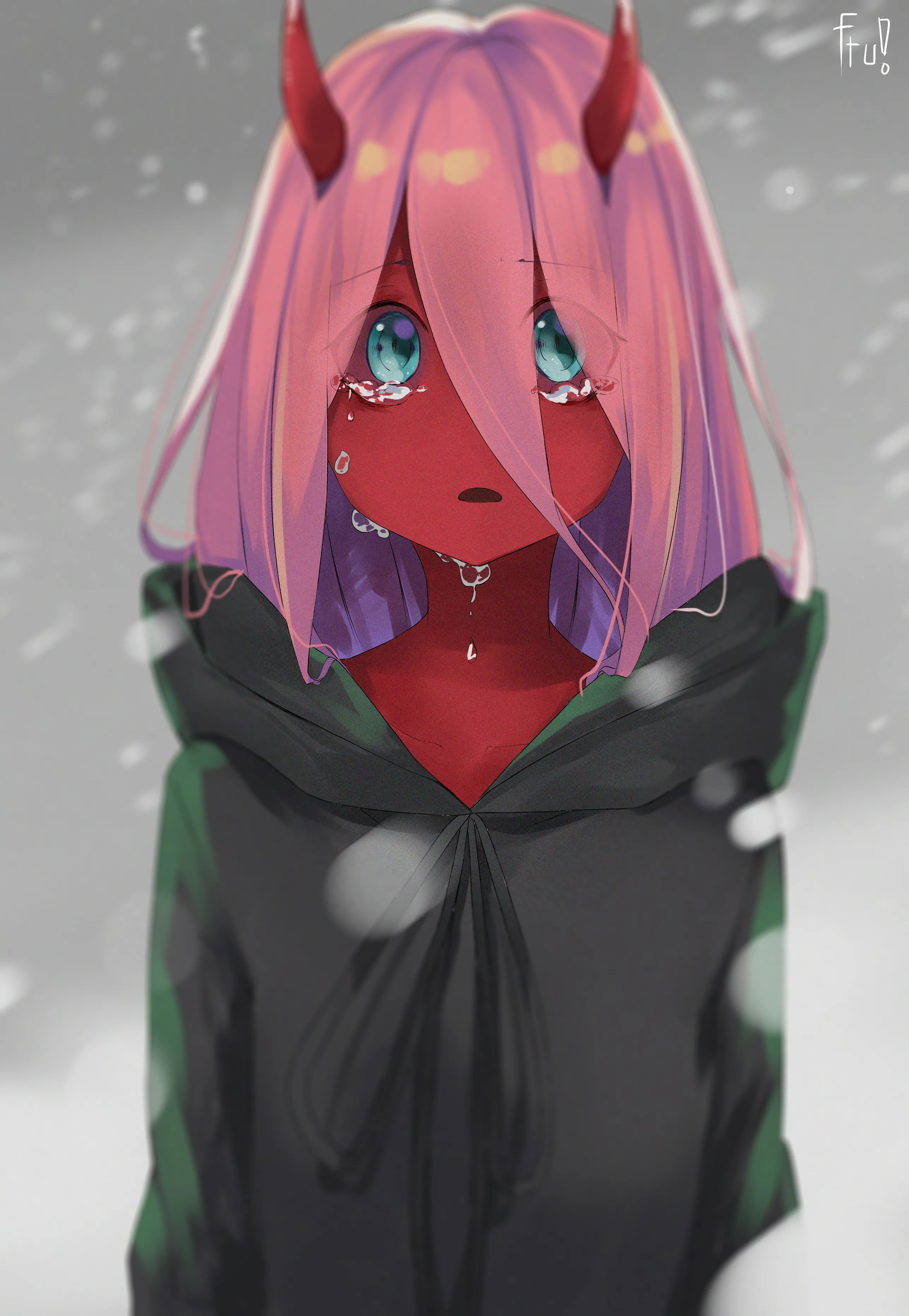 HD wallpaper anime red devil girl crying download for free