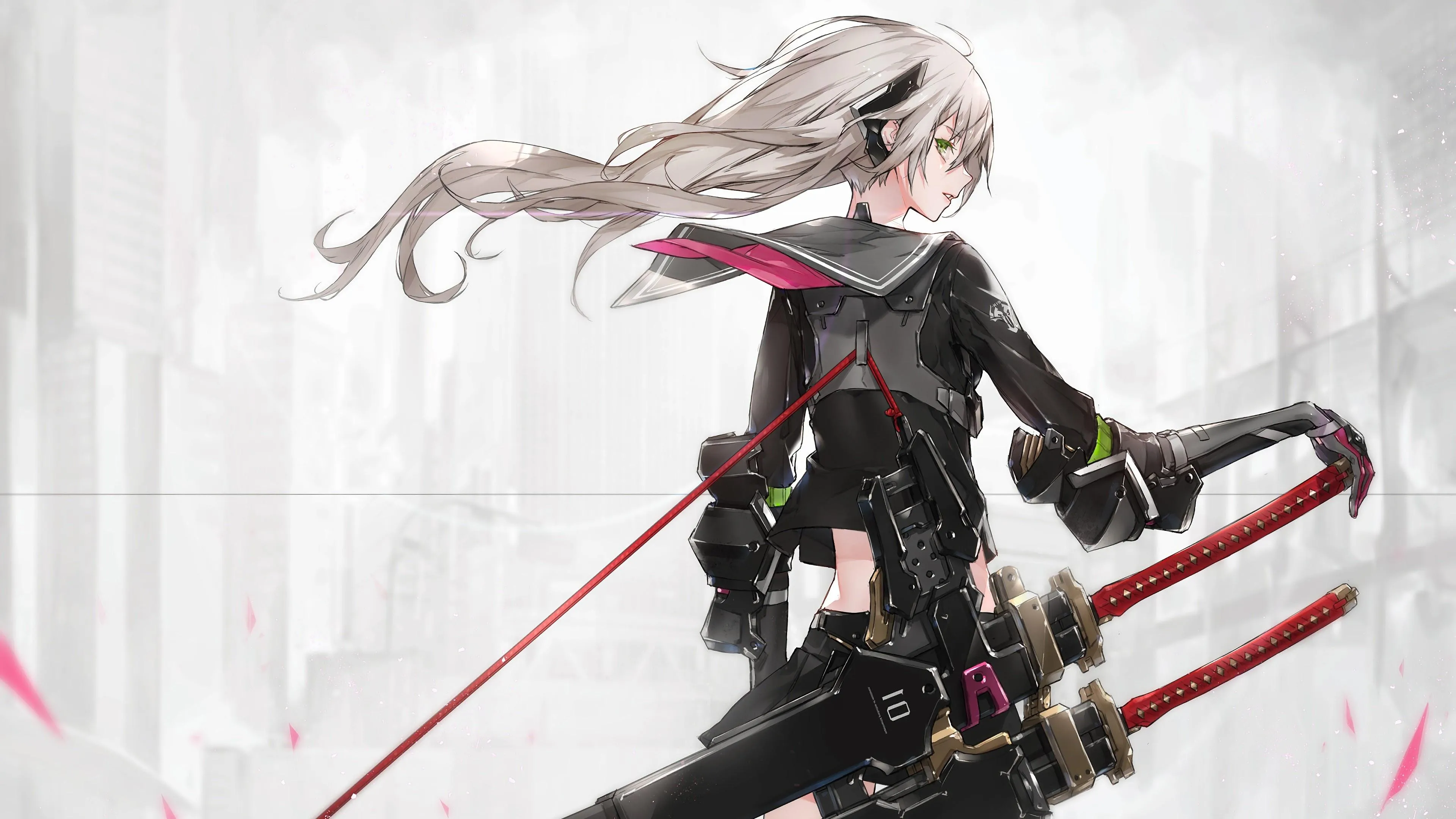 Arknights Skadi Wields Blade in Snow with Fierce Resolve