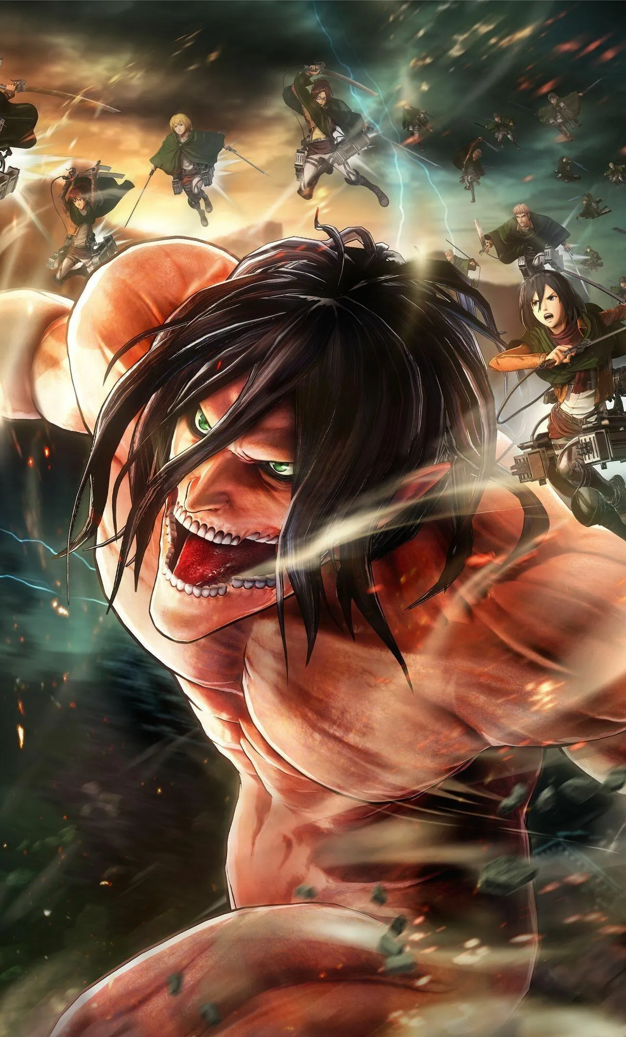 Attack on Titan Eren Jaeger in Intense Battle Mode