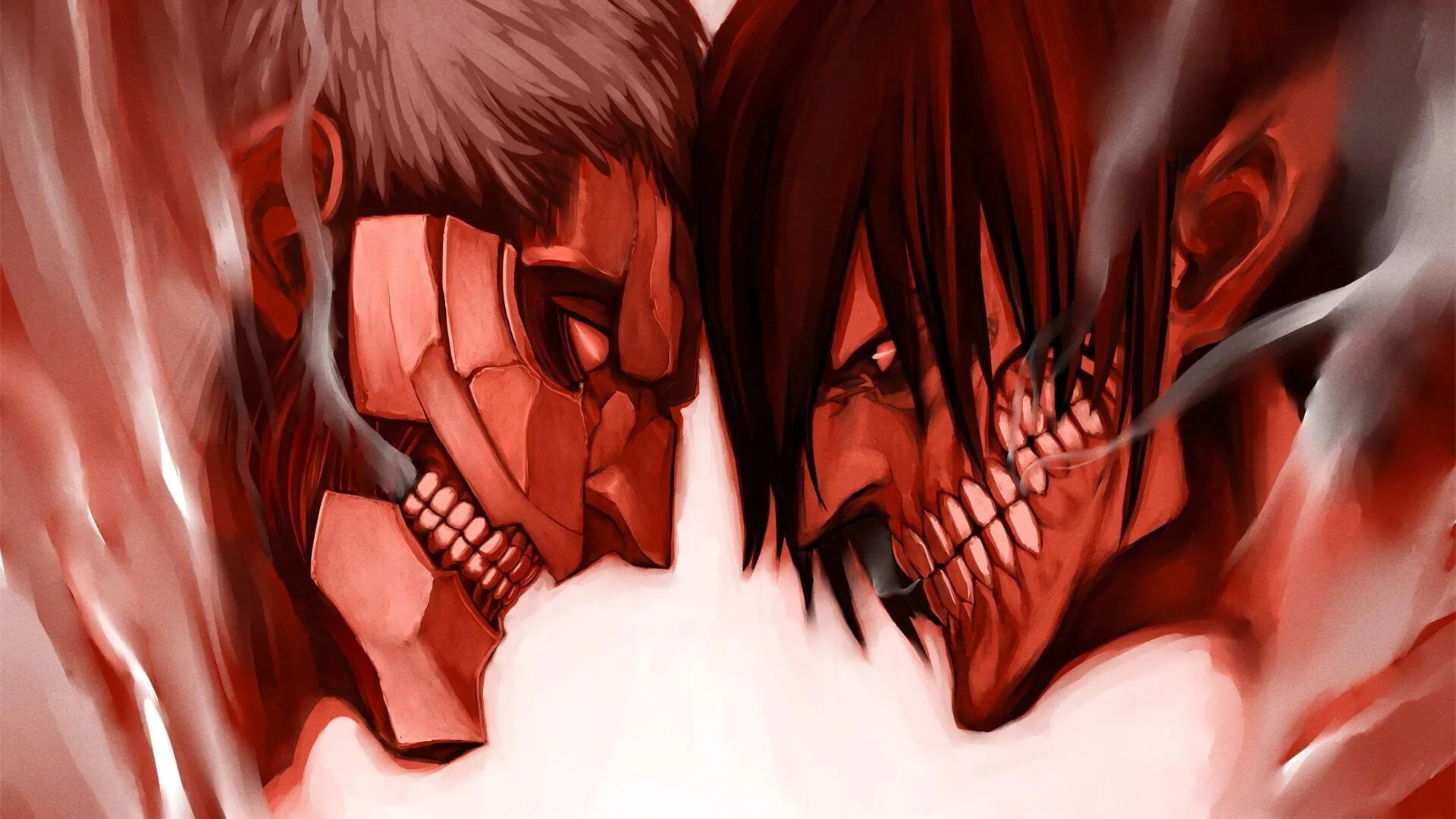 Attack on Titan Titan Face Close Up Scene Wallpaper