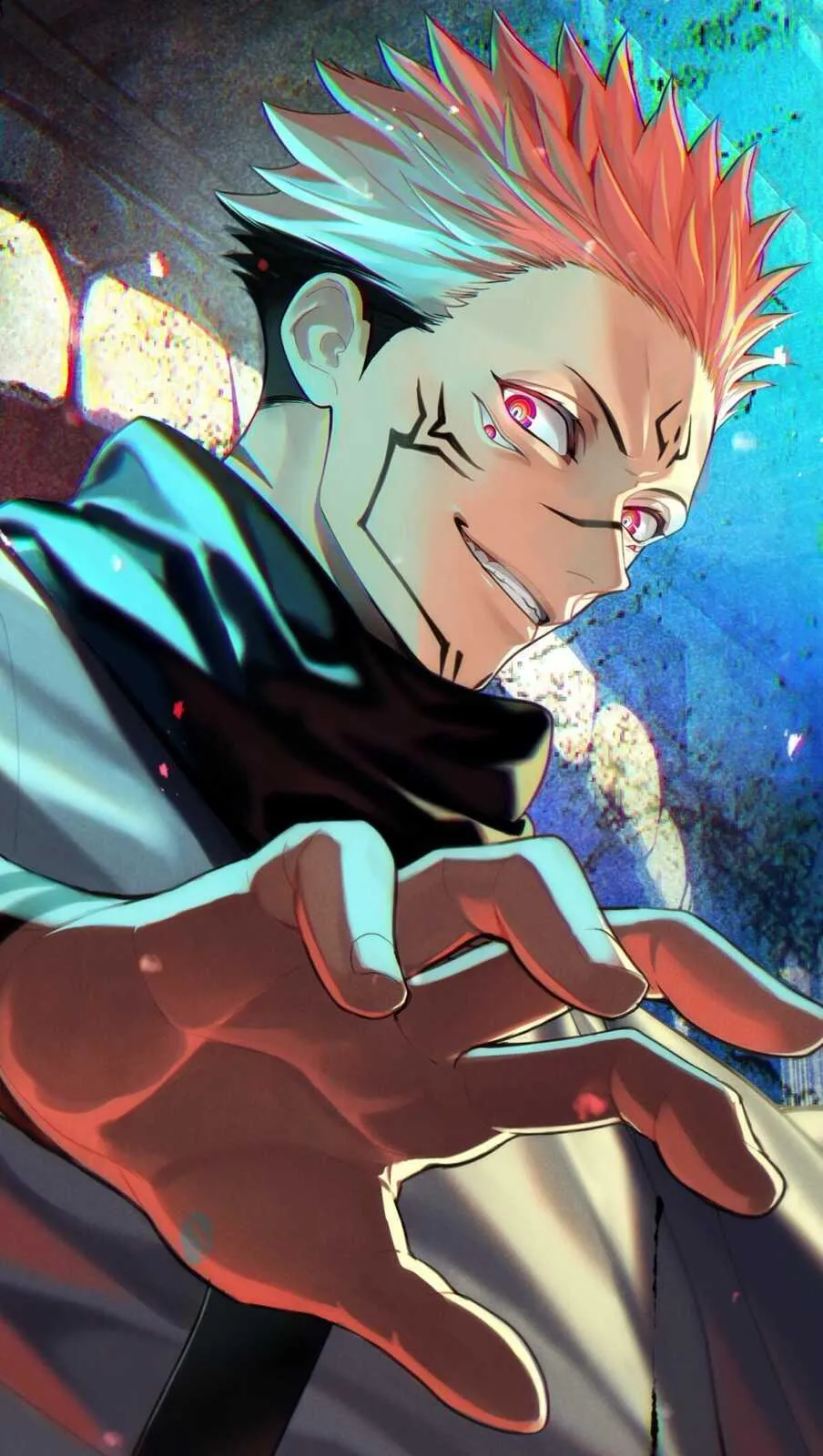 Dabi My Hero Academia Blue Flames in Dark Villainous Mood