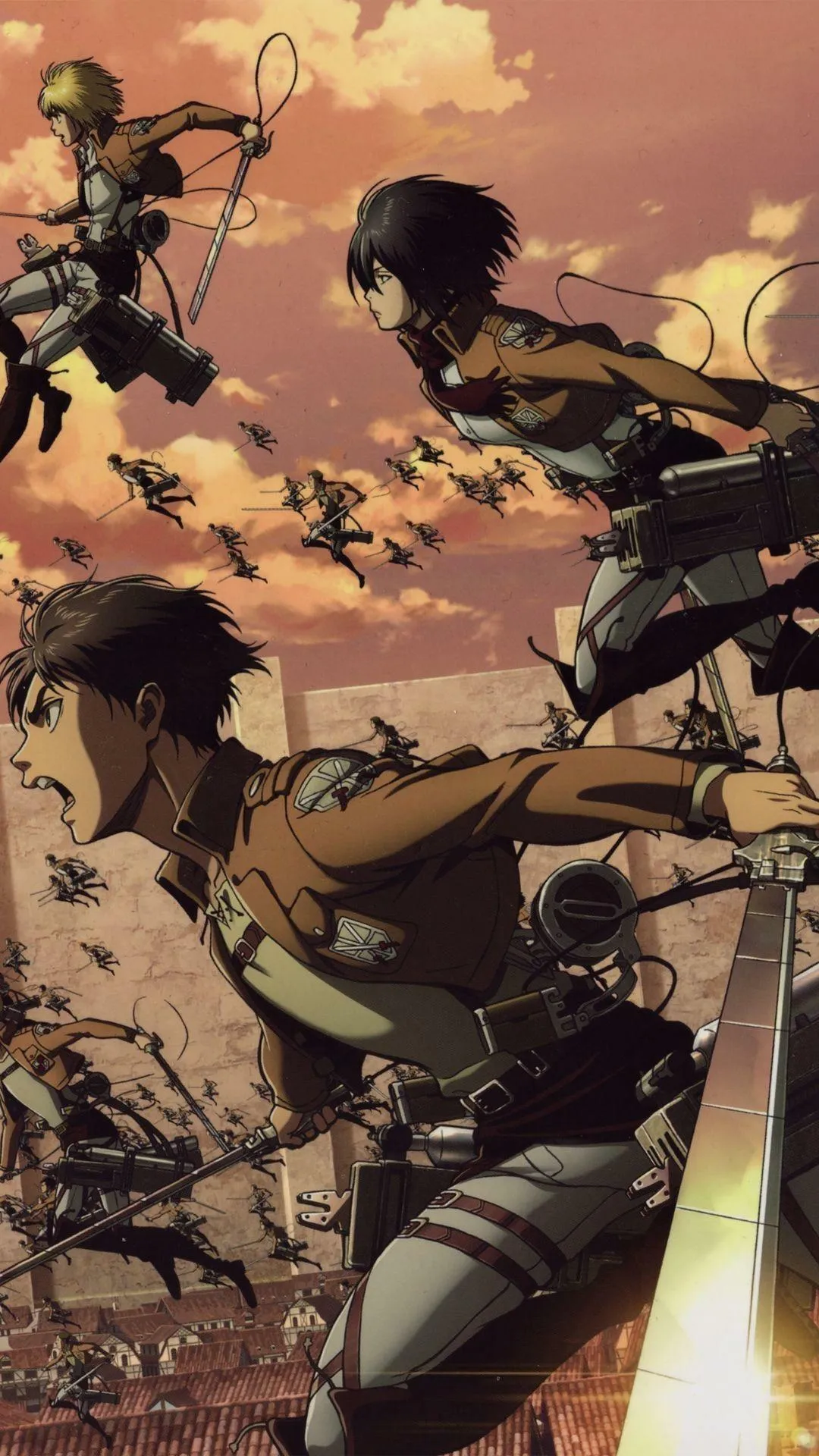 Dark Anime Warrior Standing Strong in a Battle Worn Setting