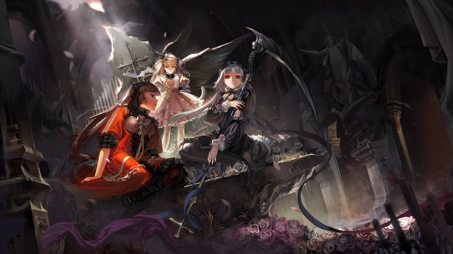 Dark Fantasy Battle Scene from Anime Download Wallpaper