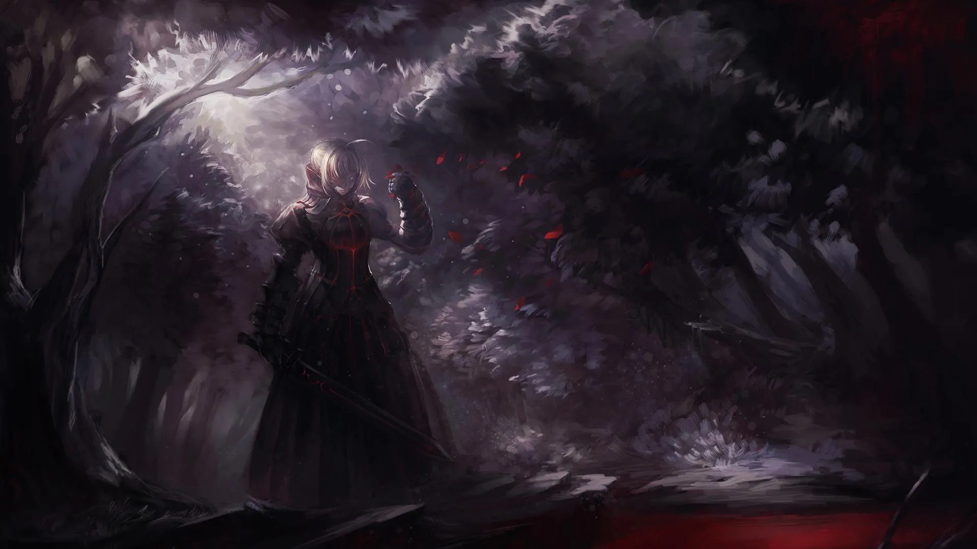 Dark Scene Featuring Godzilla from Monster Anime Or Movie