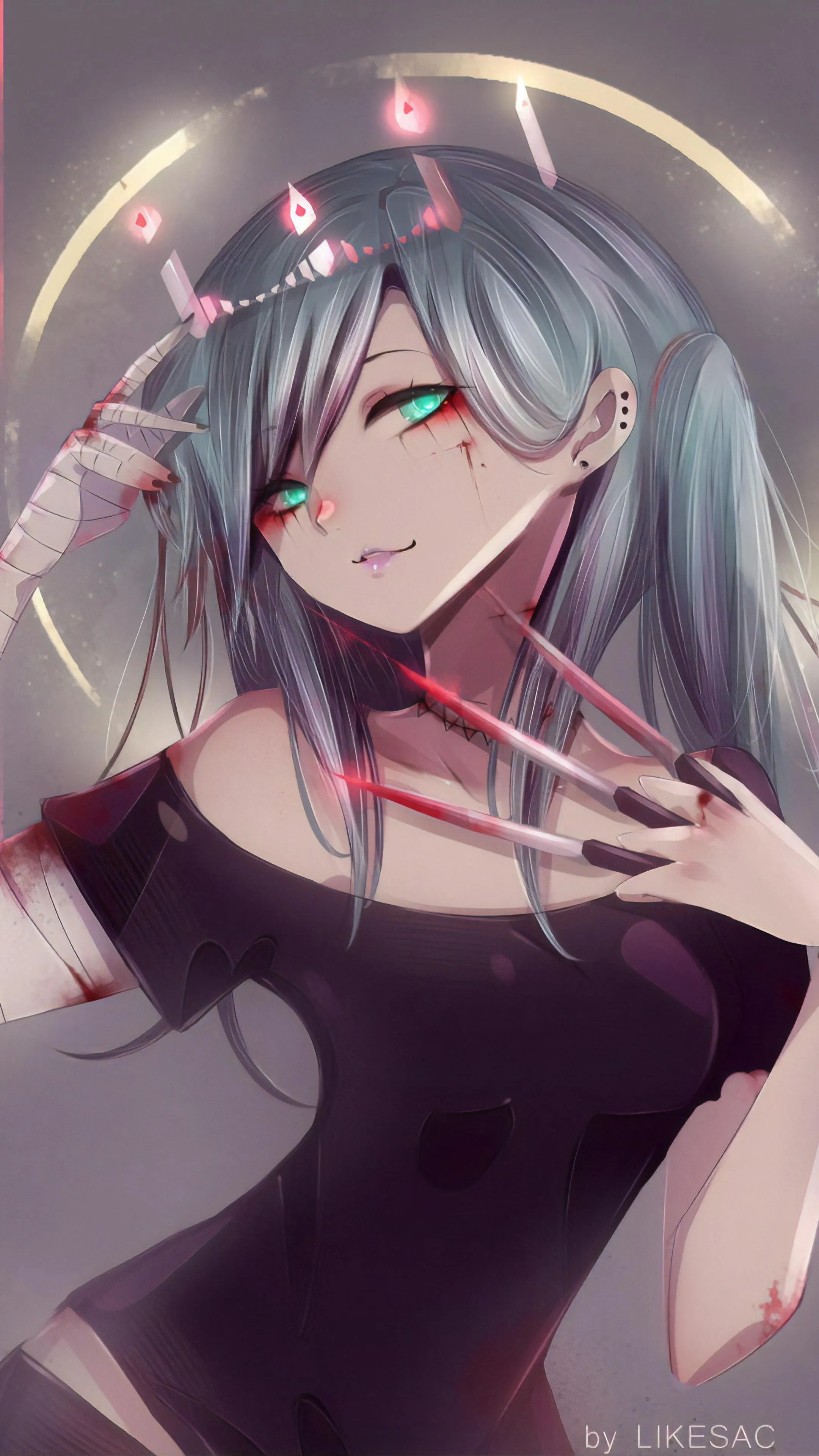 Darling in the Franxx Zero Two with Serious Expression