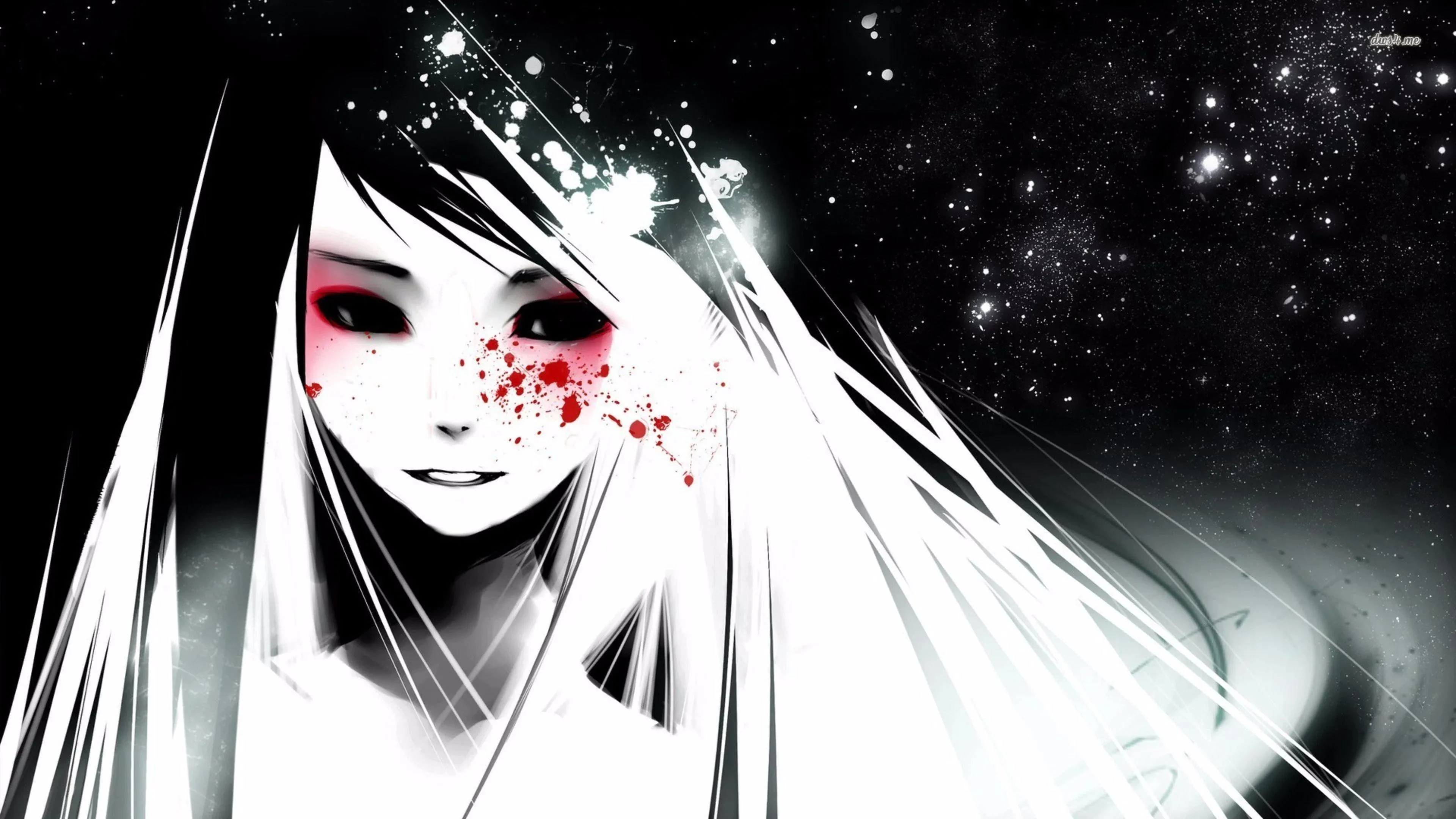 Death Note Ryuk Watches in Shadows with Evil Grin Wallpaper