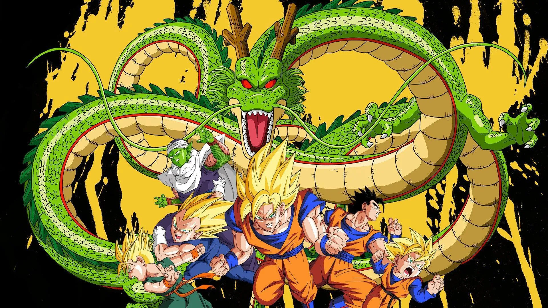 Dragon Ball Shenron Summoned with Glowing Dragon Balls