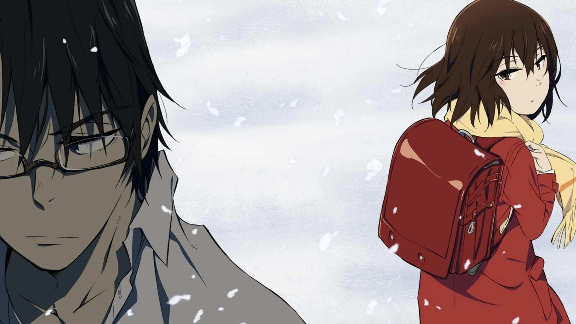 Emotional Scene with Two Characters in Snow Wallpaper