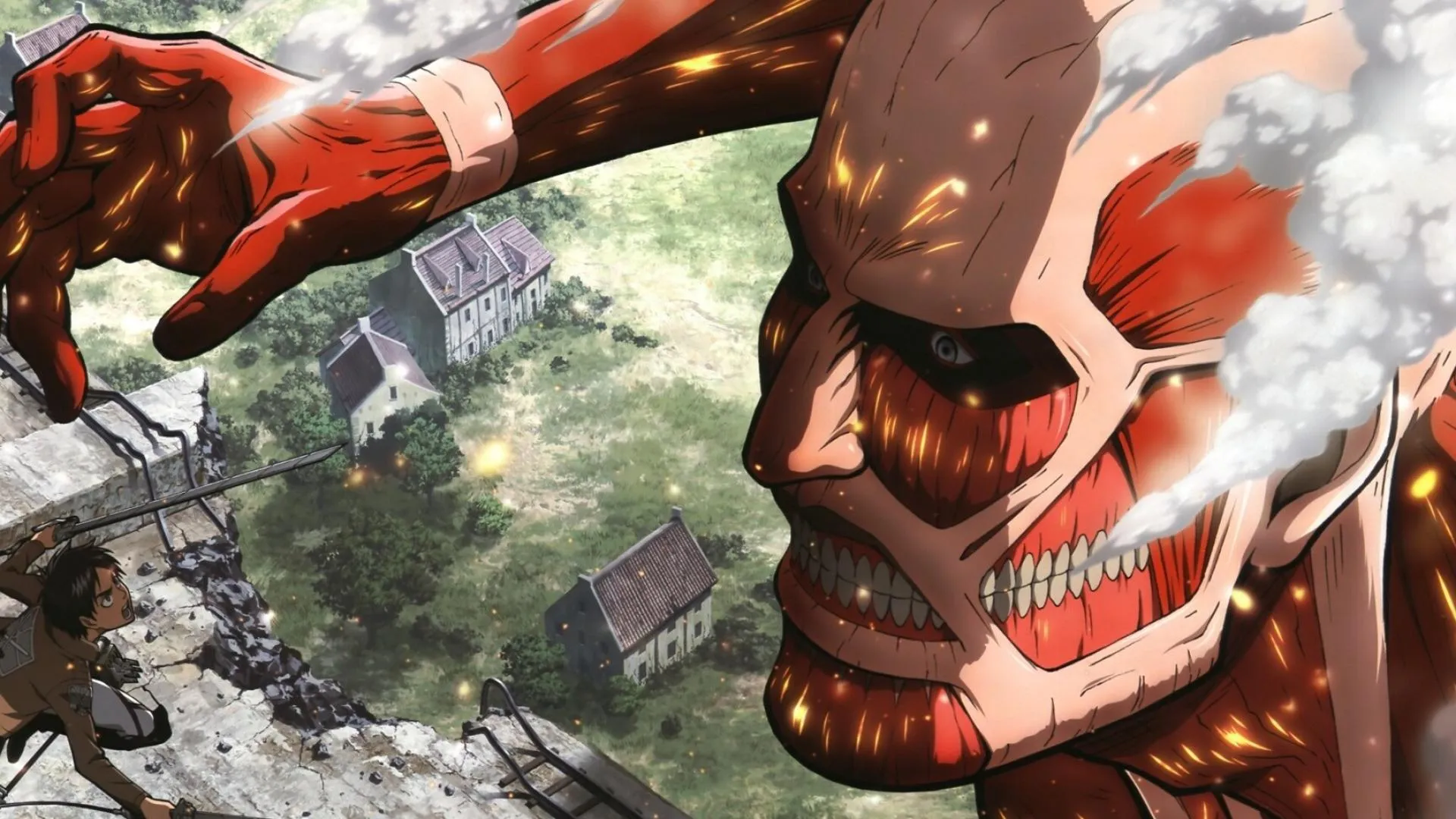 Eren Transforms to Attack Titan in a Rage of Power