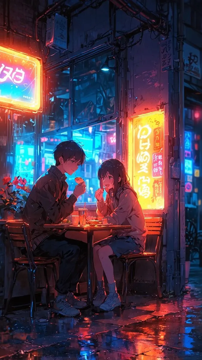 Evening Stroll Anime Wallpaper Free Download