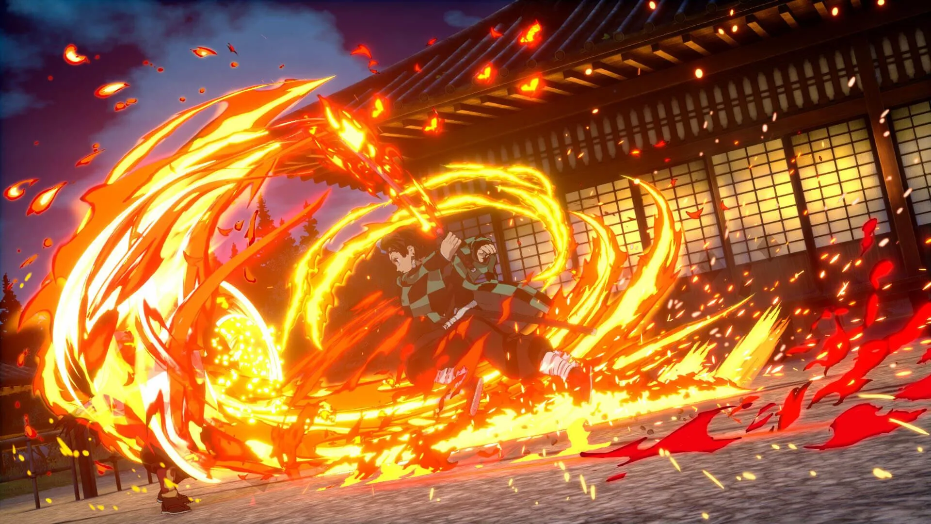 Explosive Fireball Attack in Intense Anime Battle Scene