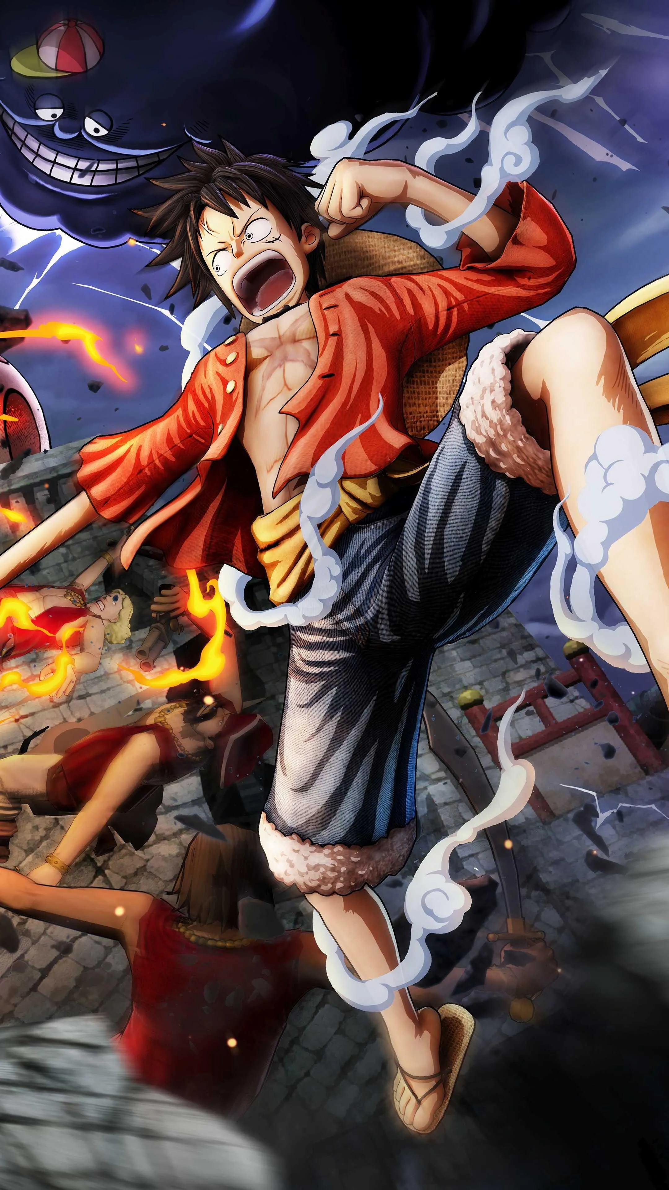 Fierce Anime Fighter in Action Pose Ready for Battle