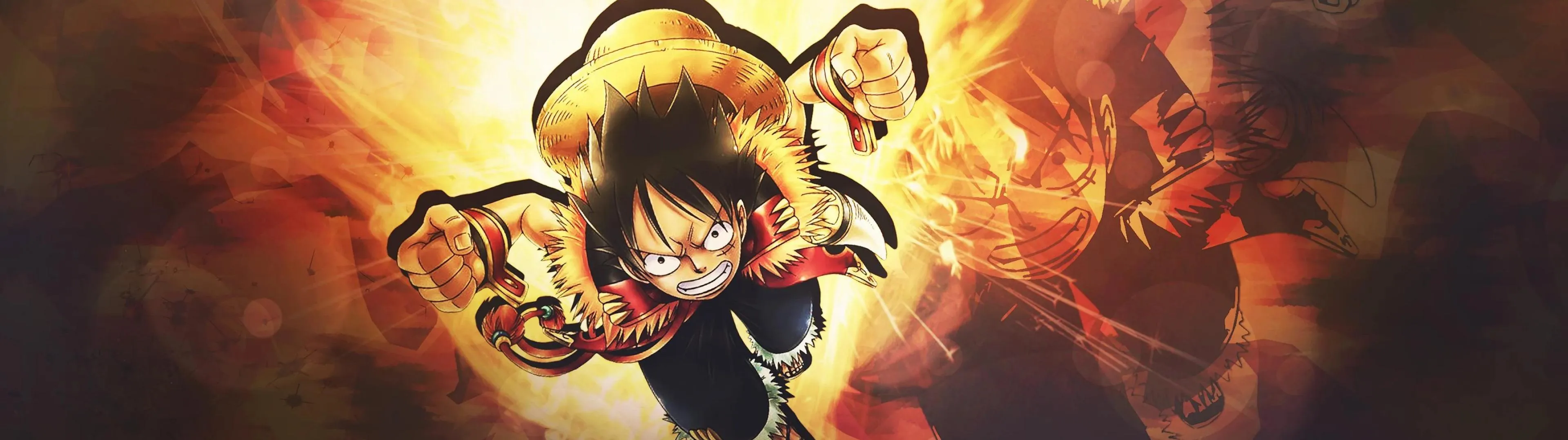 Fiery Anime Battle Scene with Explosive Flames Wallpaper