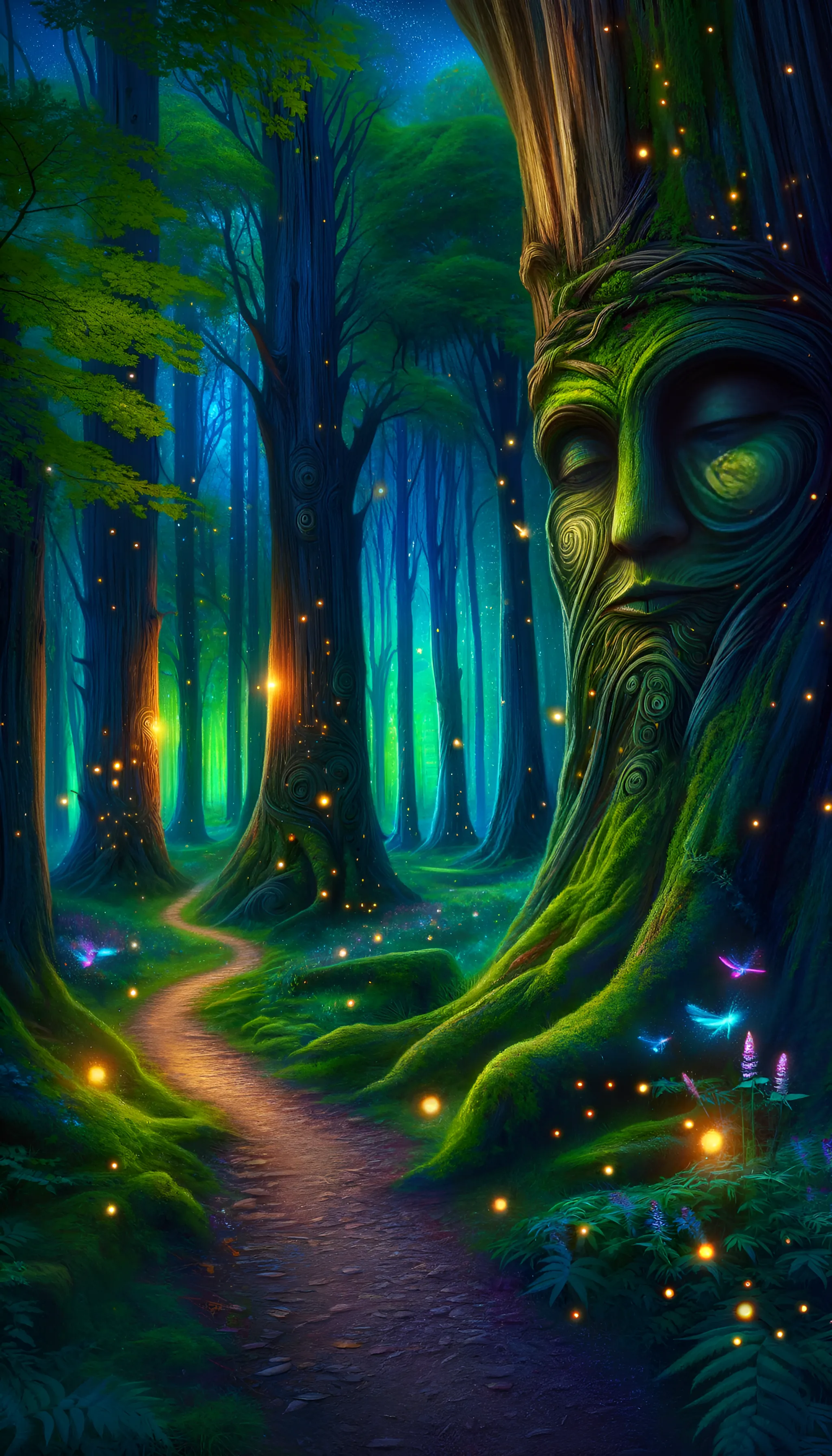 Download the Wallpaper of forest with speaking trees HD