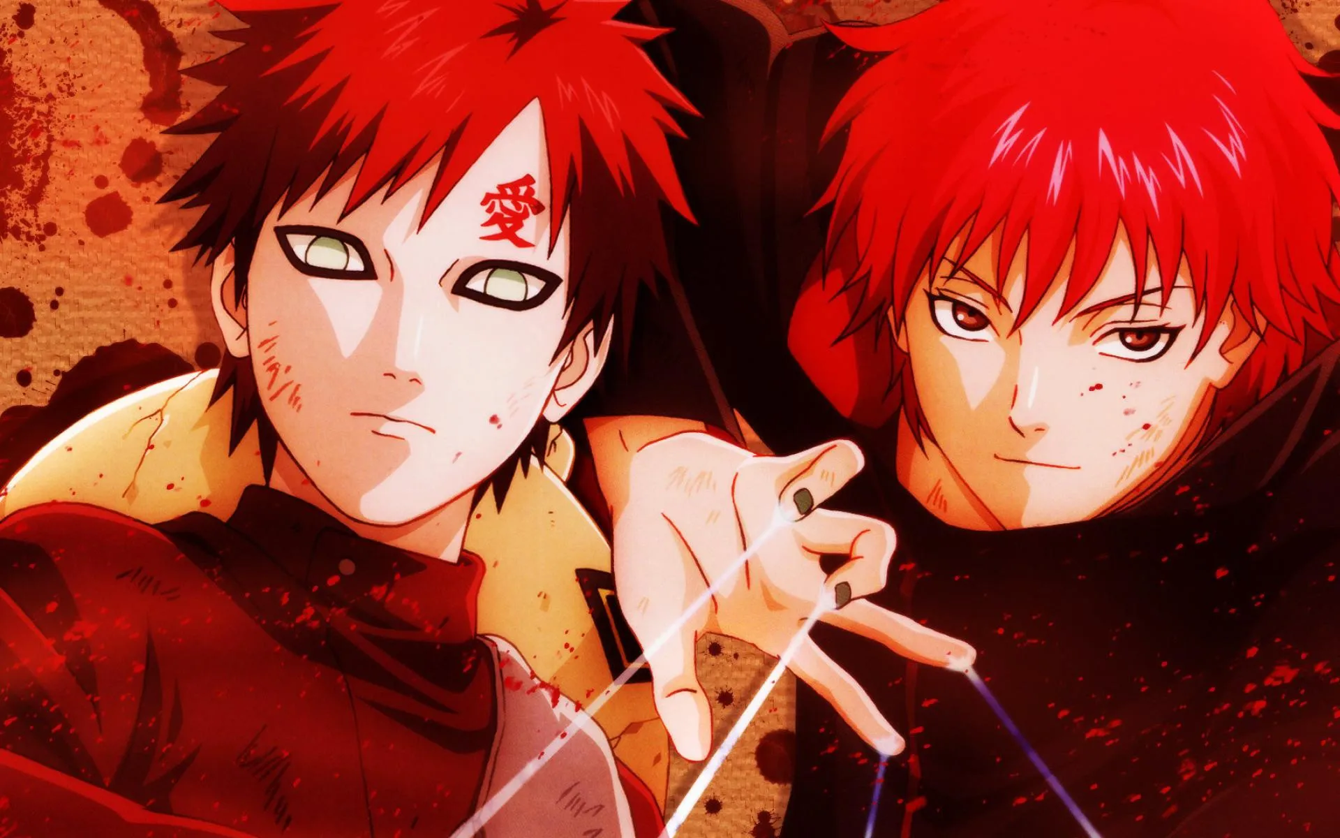 Gaara and Matsuri from Naruto Anime Download Wallpaper