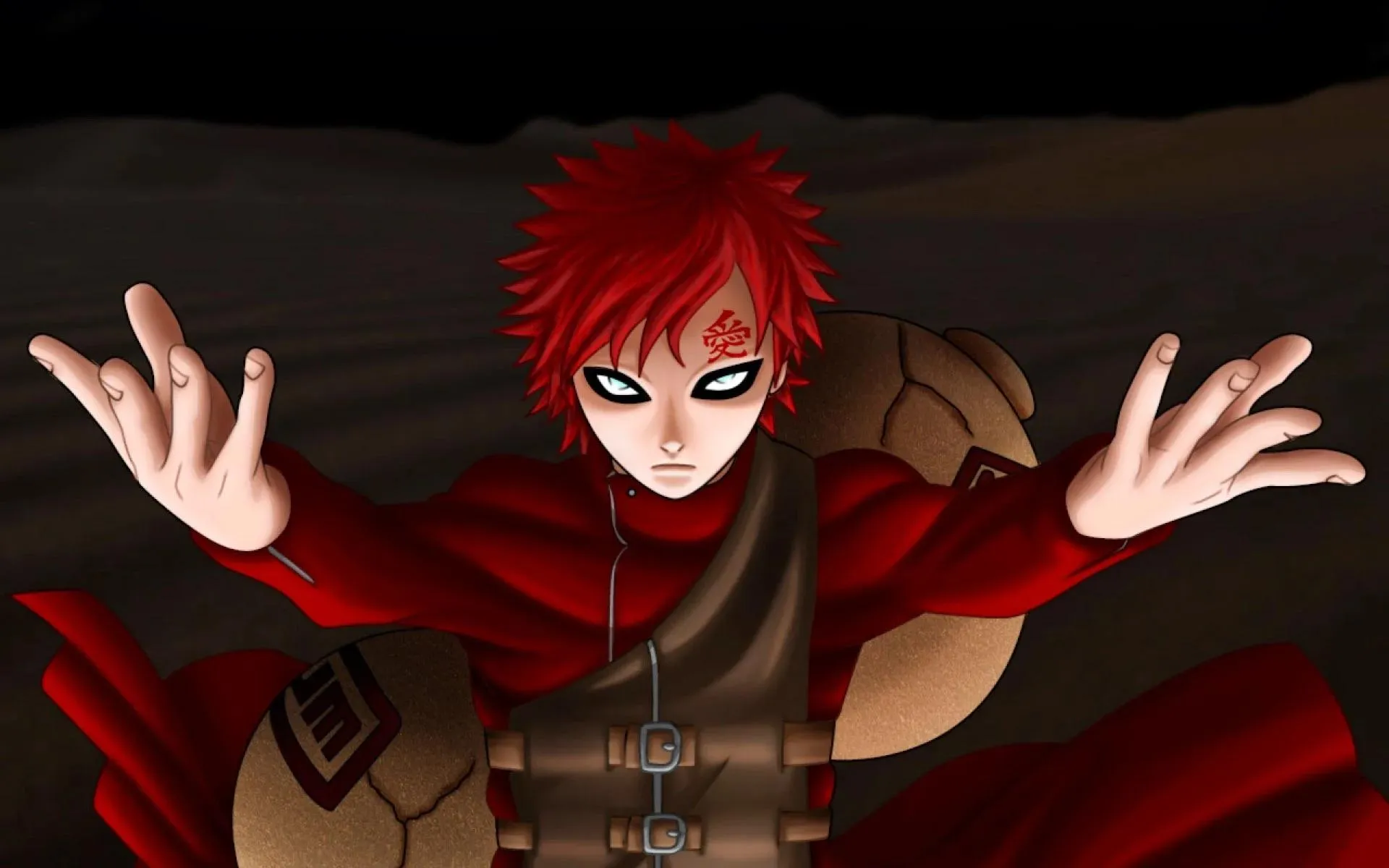 Gaara with Sand Manipulation Powers from Naruto Wallpaper