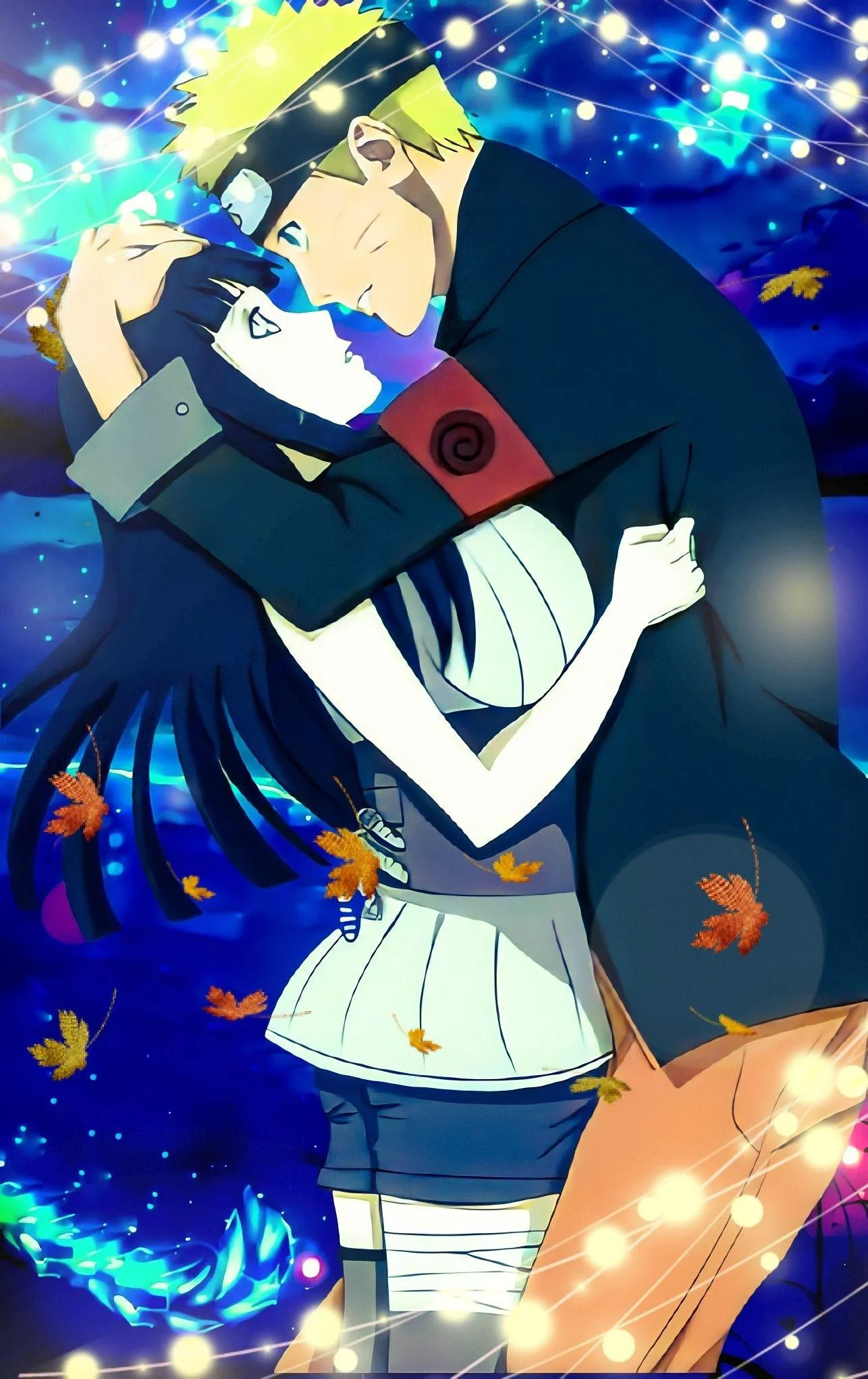 Girl in Blue School Uniform with Energetic Anime Style Pose