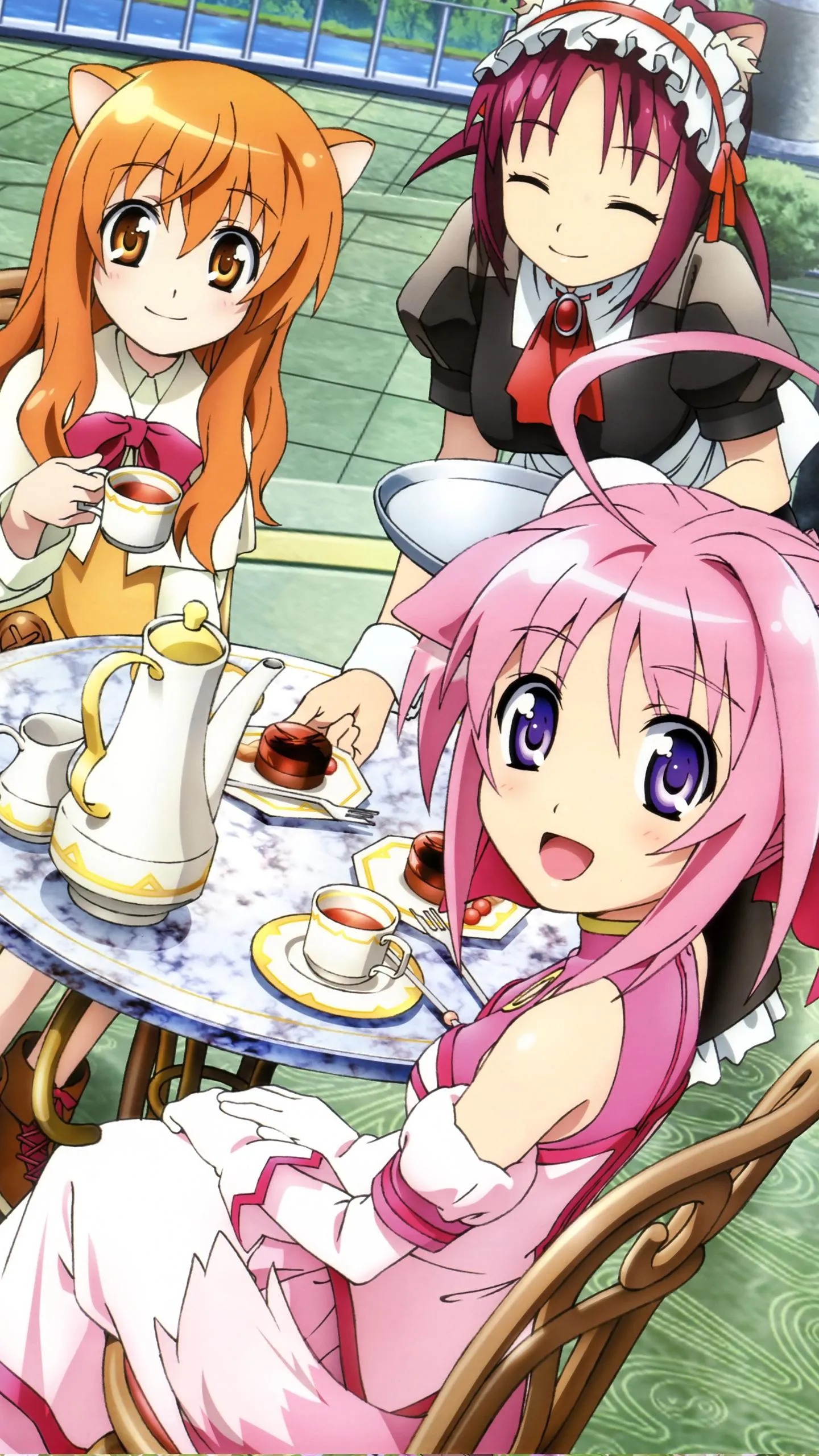 Gochuumon Wa Usagi Desu Ka Girls in Colorful Outfits