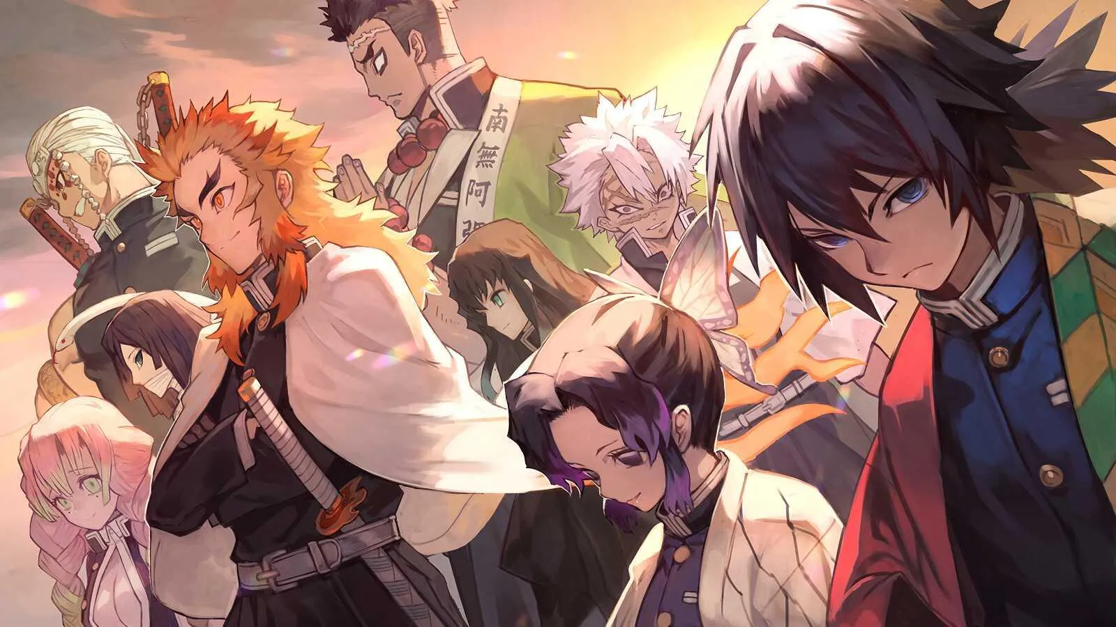 Group of Attack on Titan Characters on Mission Wallpaper