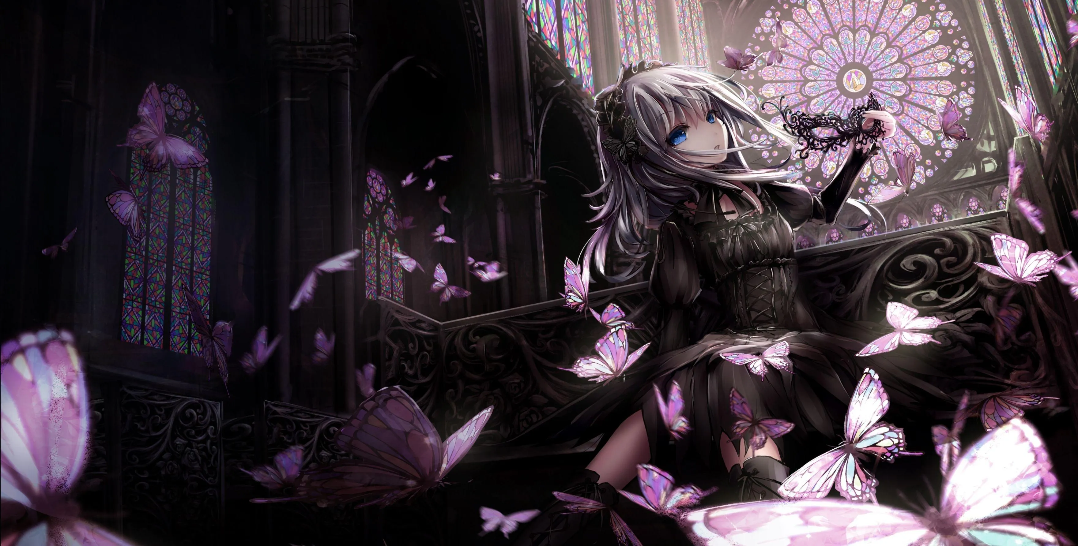 Group of Dark Themed Characters in Intense Scene Wallpaper