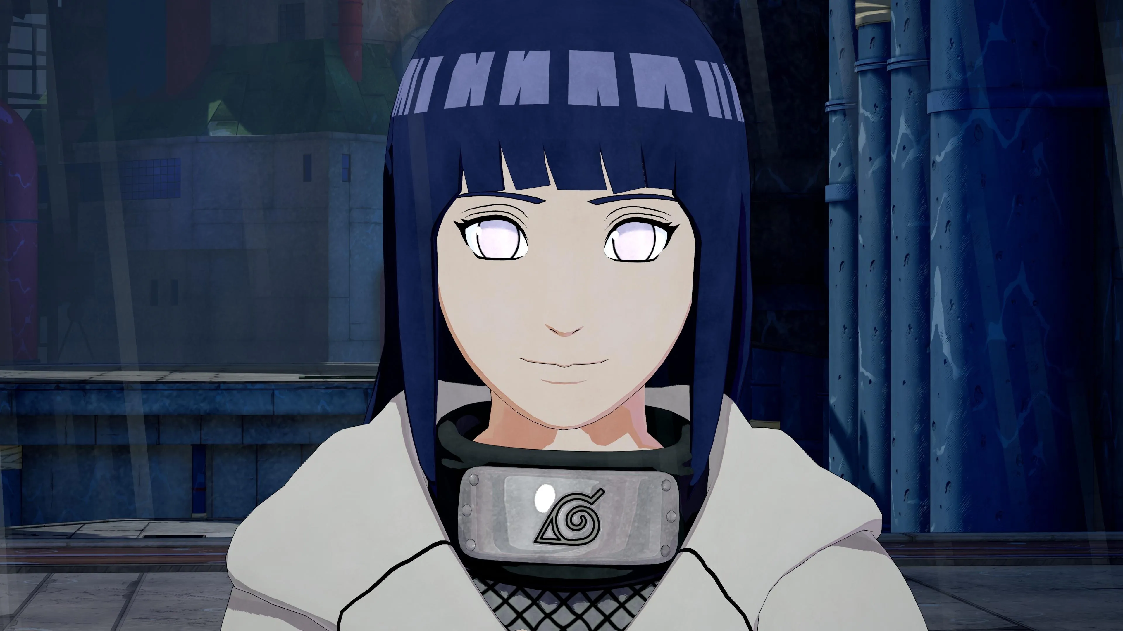 Hinata Hyuga Looks Up with Determined Eyes and Spirit