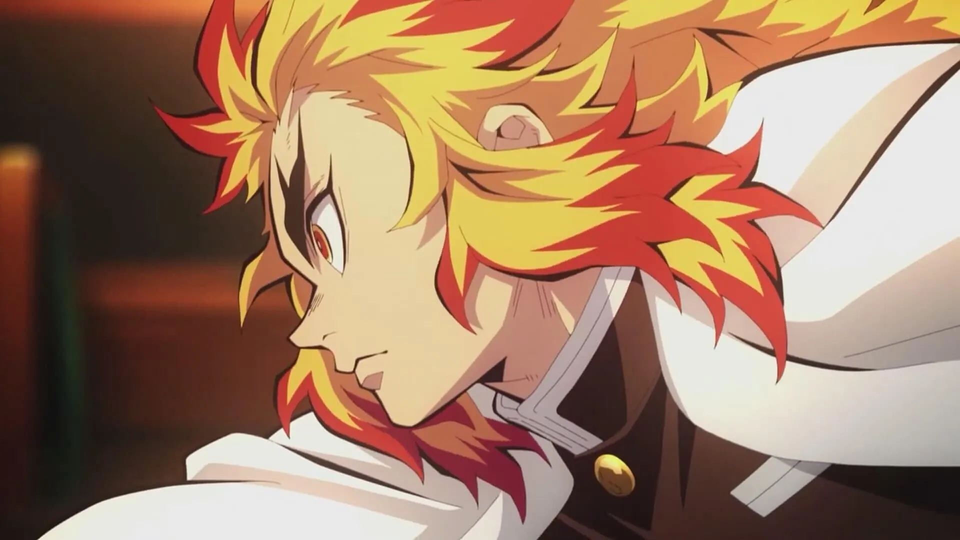 Kyojuro Rengoku Showing Intense Flame Breathing Technique