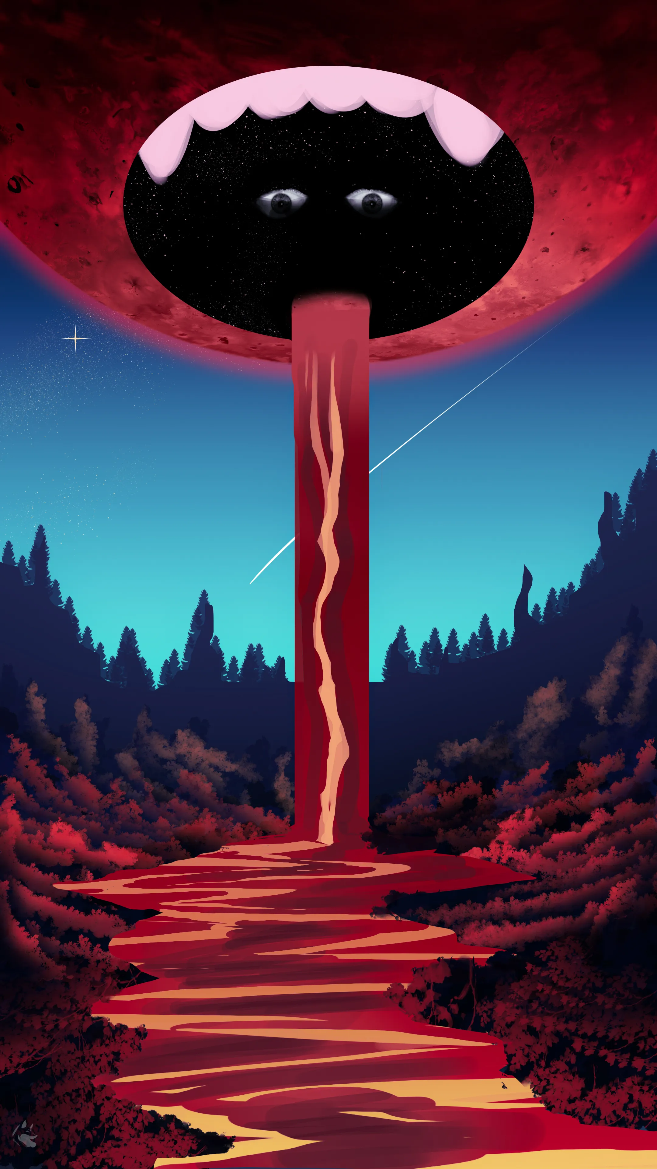 Lava running from aliens mouth hd wallpaper for free