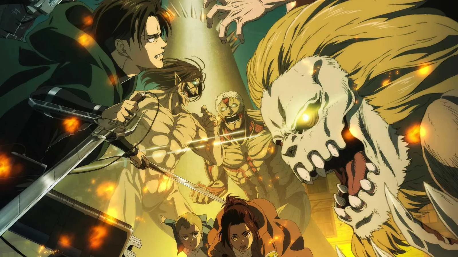 Levi Ackerman Fighting in Attack on Titan Anime Wallpaper