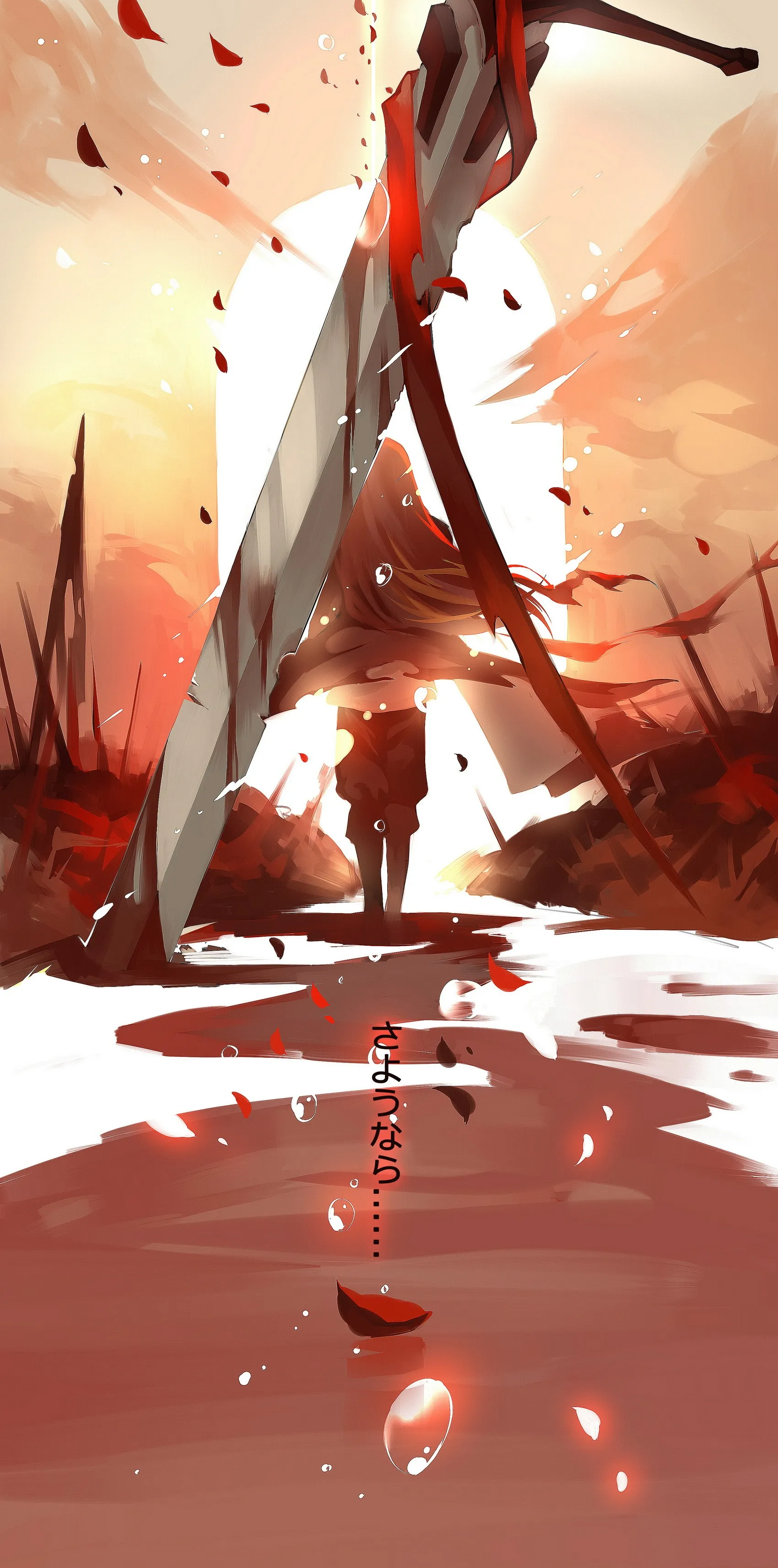 A lone sword in a monument anime free download walllpaper