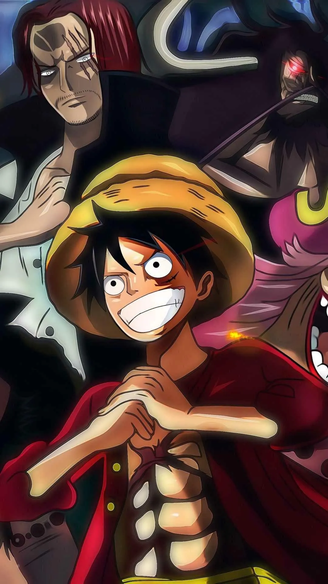 Luffy from One Piece Anime in Action Pose Wallpaper