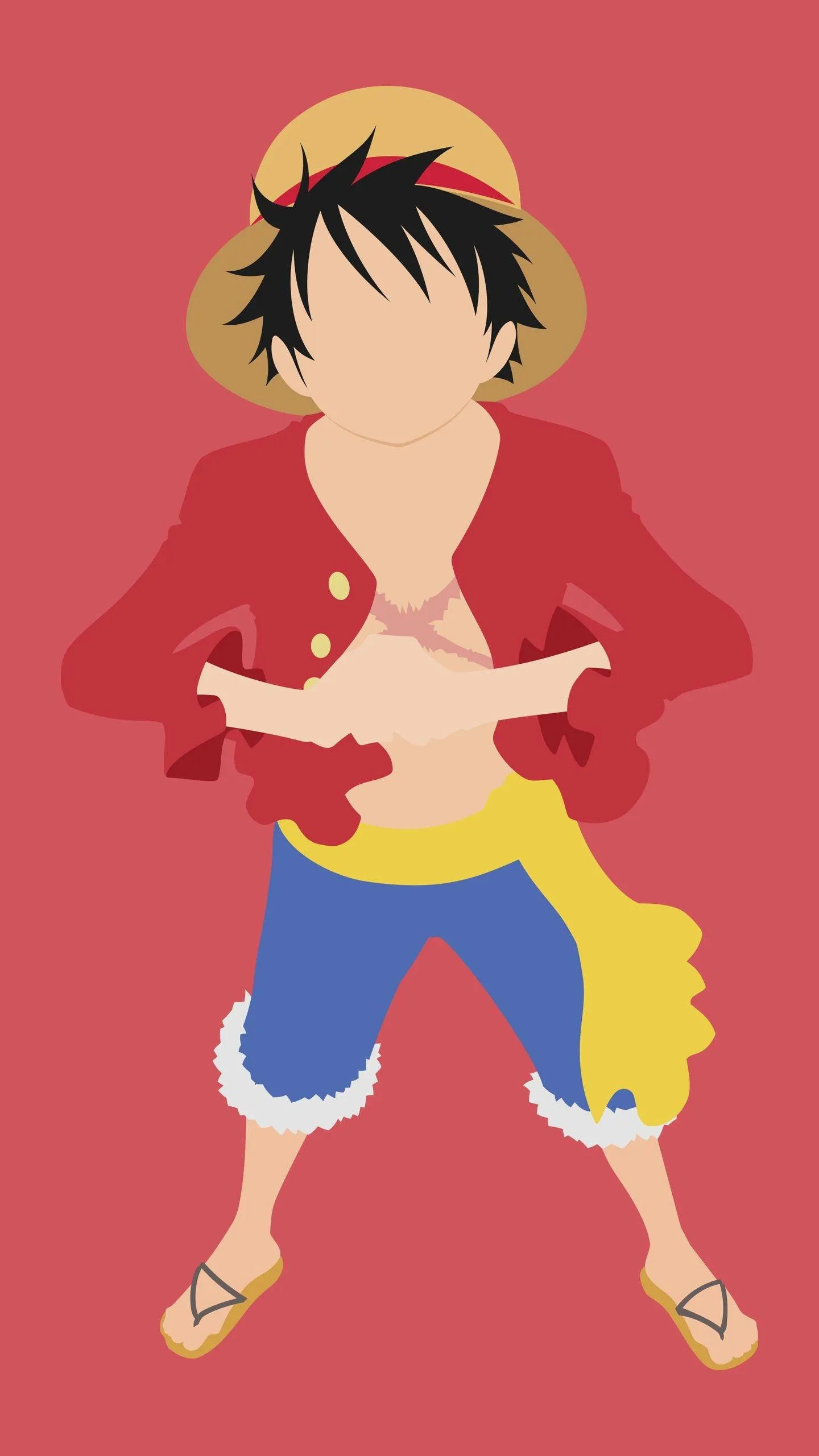 Luffy Straw Hat Pirate from One Piece Ready for Action