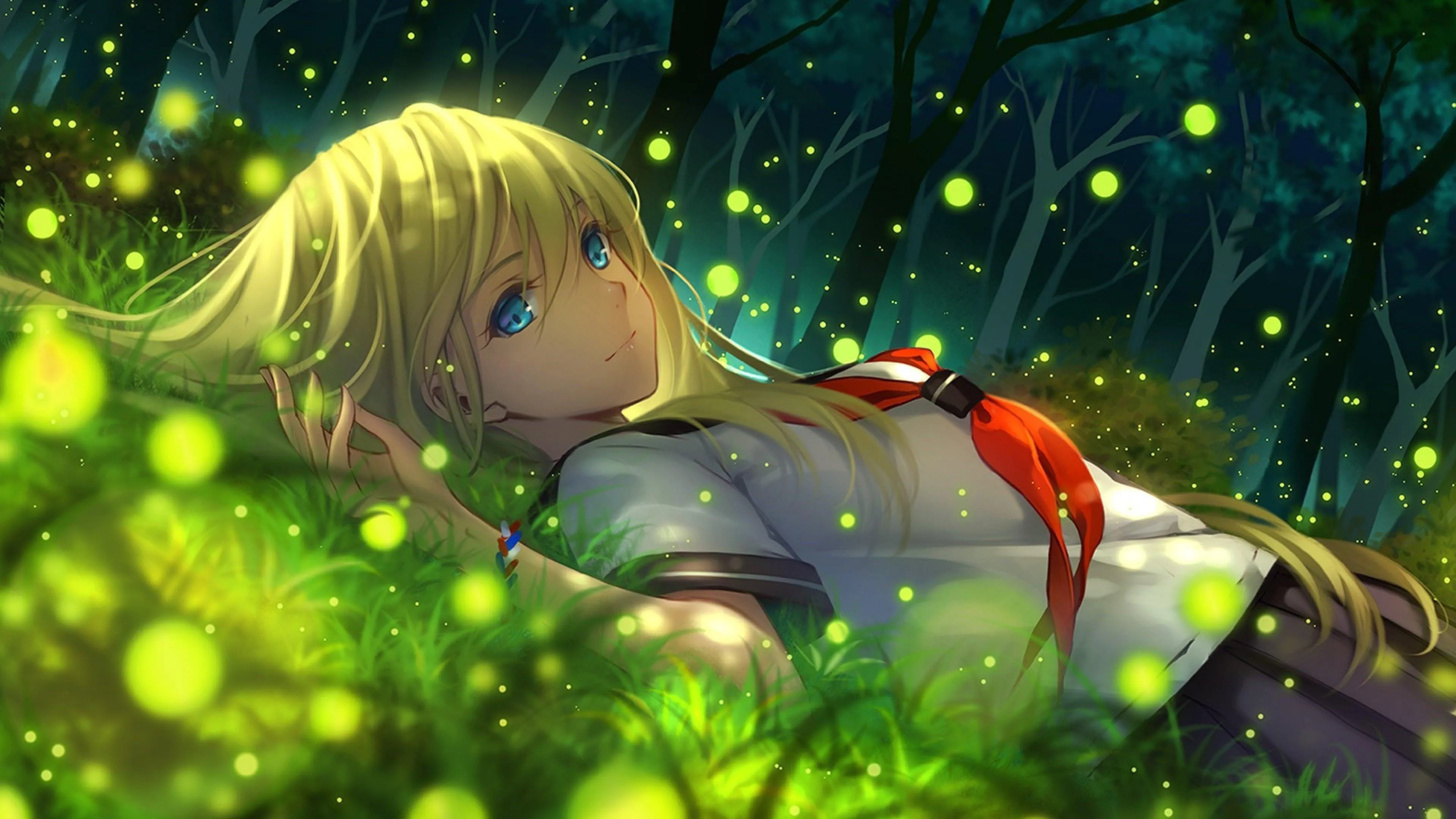 Made in Abyss Reg Riko and Nanachi in Green Abyss Forest