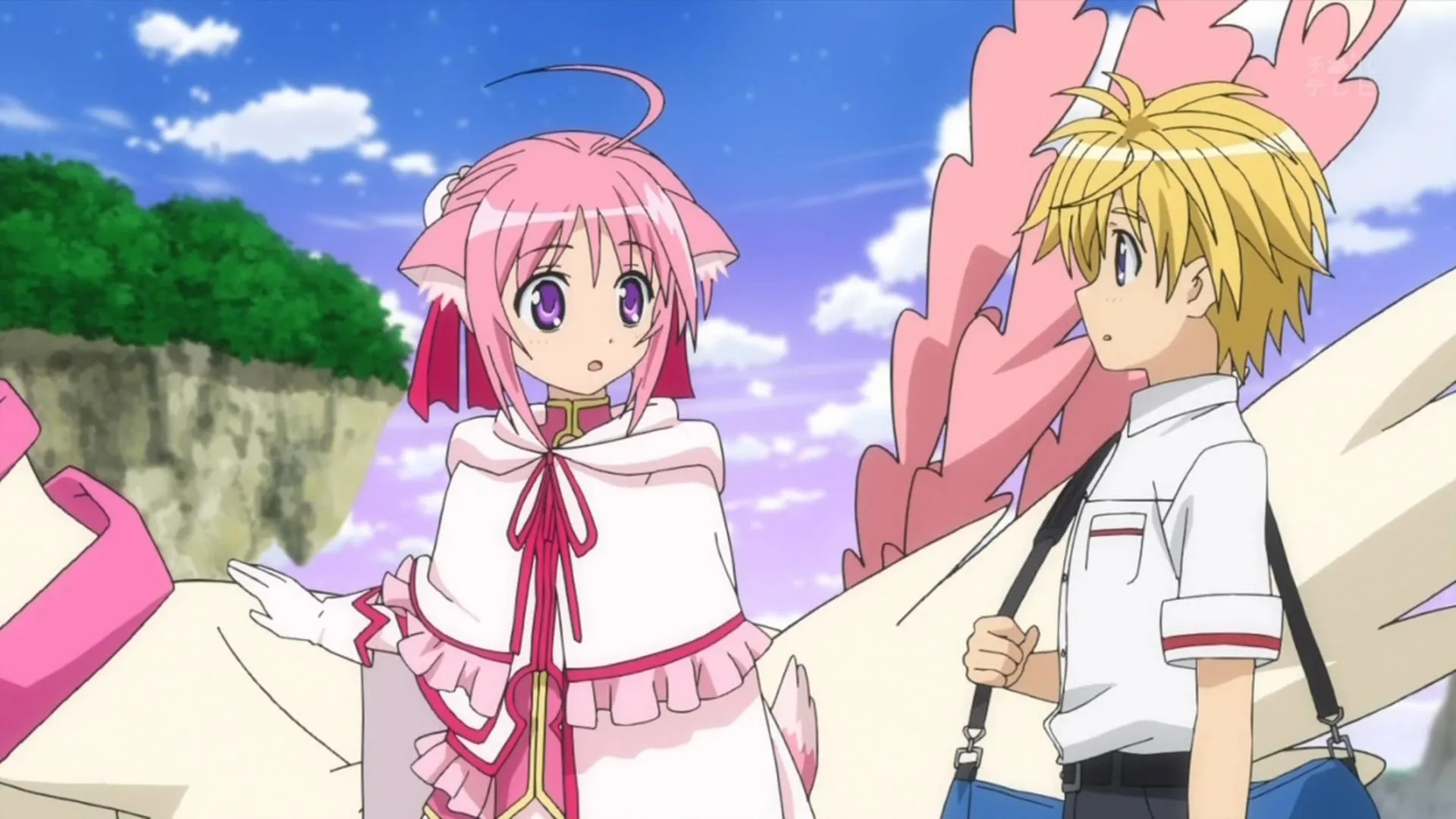 Madoka and Sayaka in School Life from Puella Magi Wallpaper