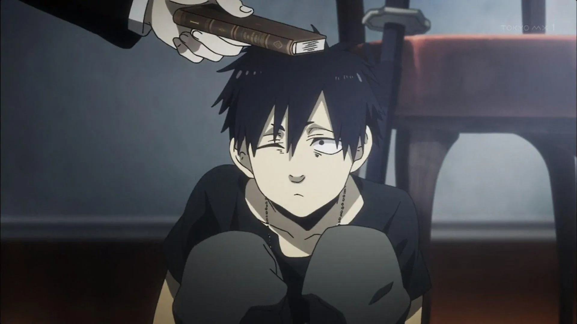 Megumi Fushiguro Smiling Slightly in Classroom Scene