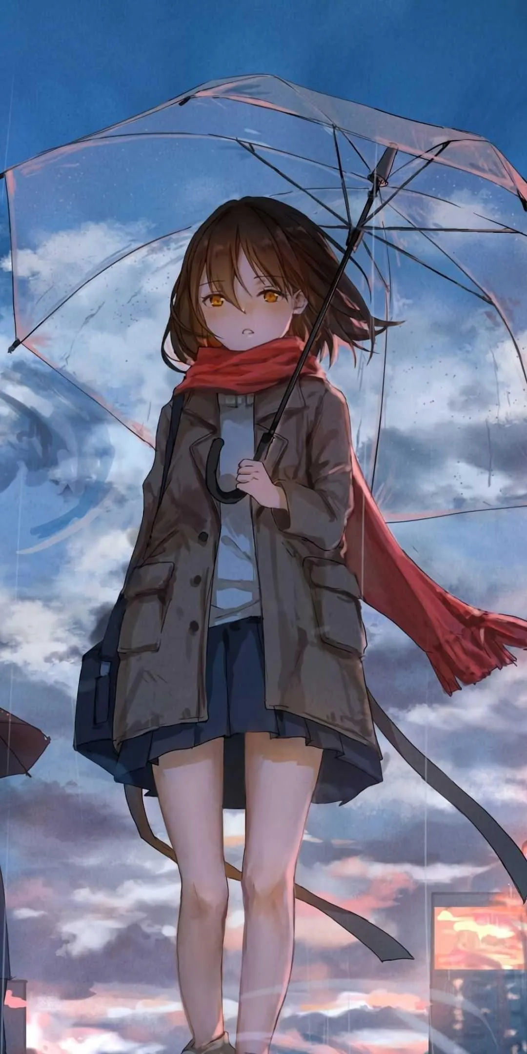 Mei Hatsume Stands in Rain with Umbrella in Mha Scene