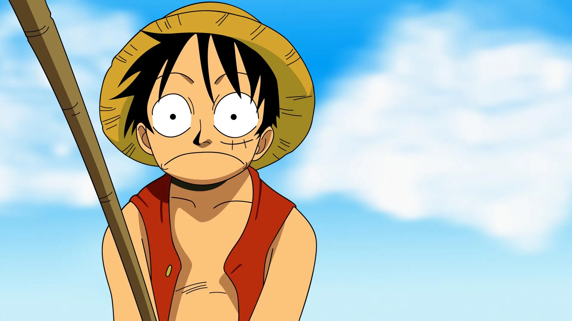Monkey D Luffy Smiles Brightly During Peaceful Island Visit