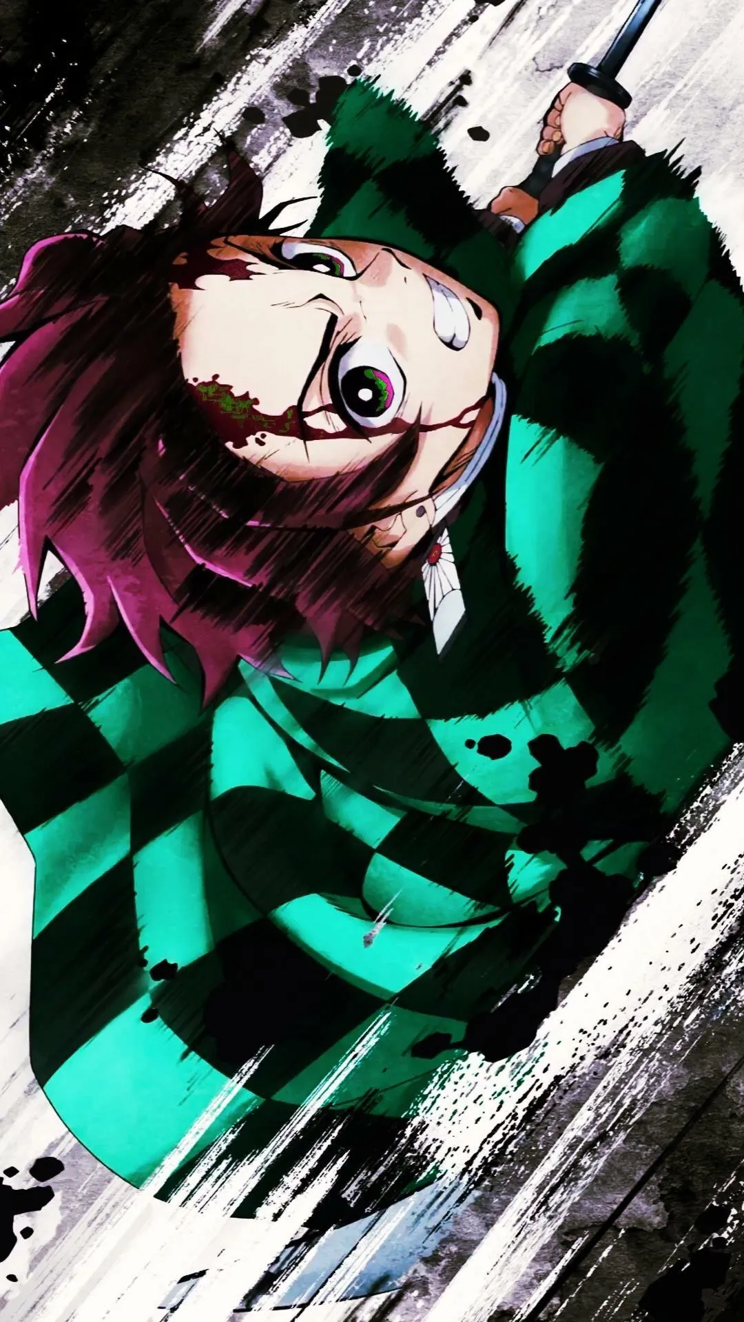 Muzan Smiling Evilly in Shadows with Red Glowing Eyes