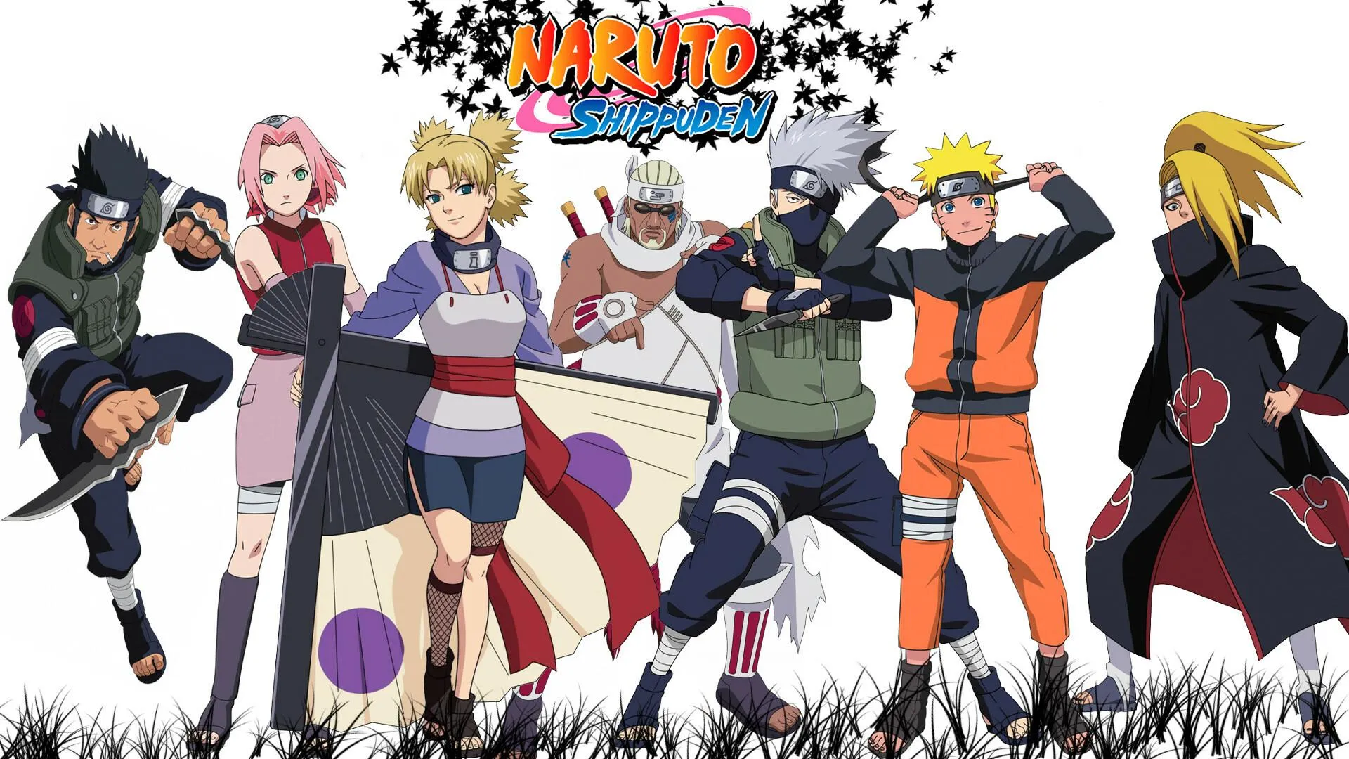 Naruto and Friends in Group Battle Pose