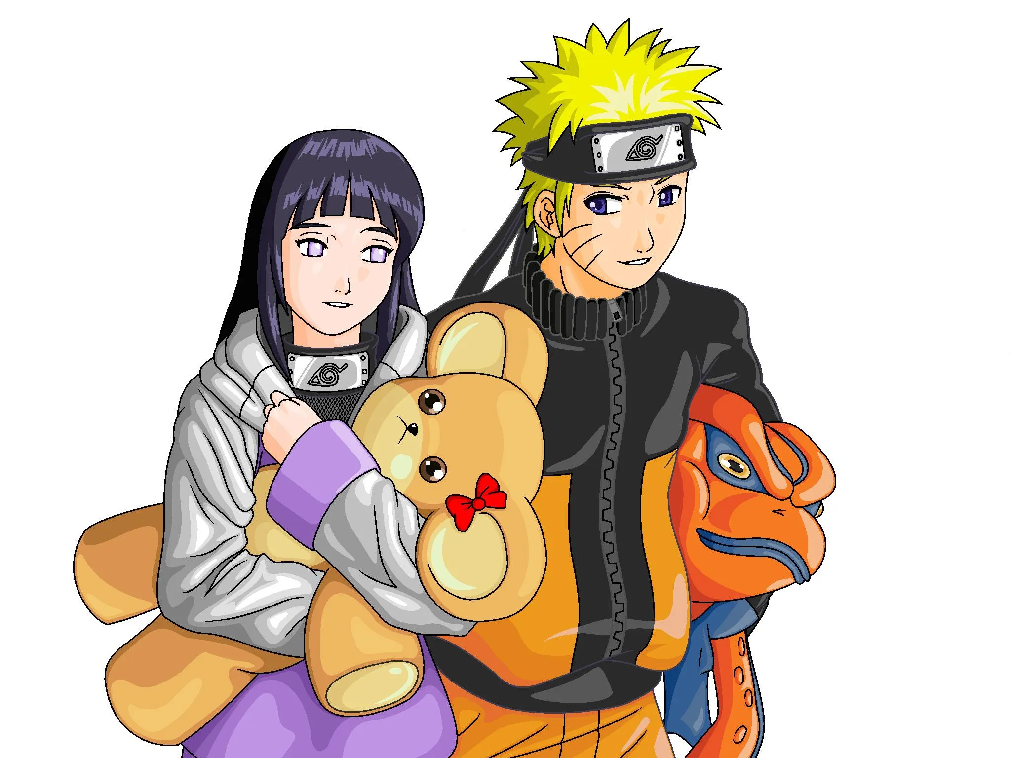 Naruto and Hinata Cute Moment Together with Naruto Smiling