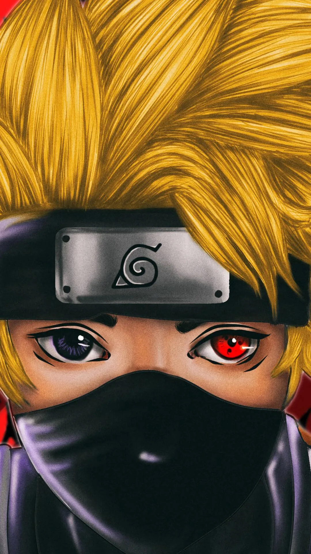 Naruto in Ninja Headband with Intense Determined Expression