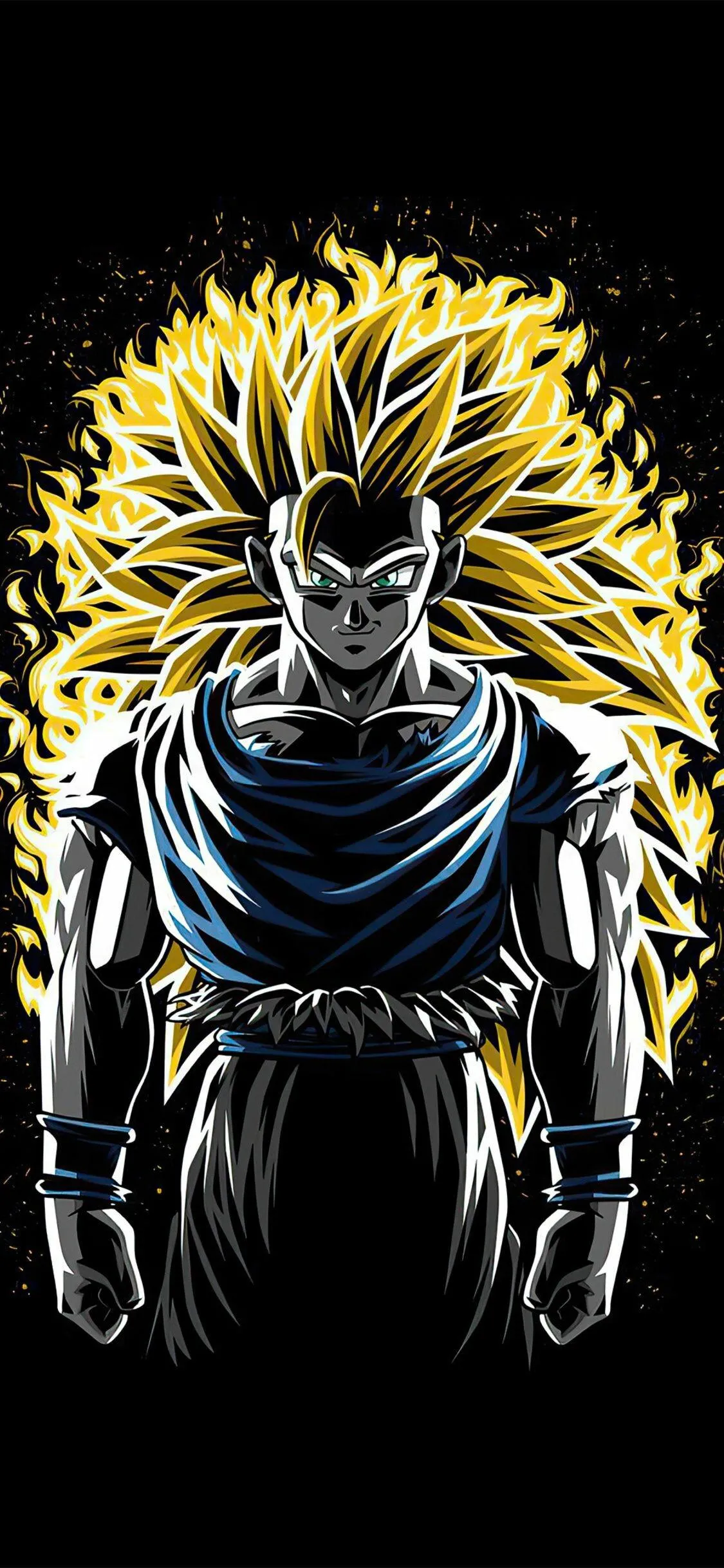 Naruto Minato Namikaze Fourth Hokage Glowing Yellow Hair