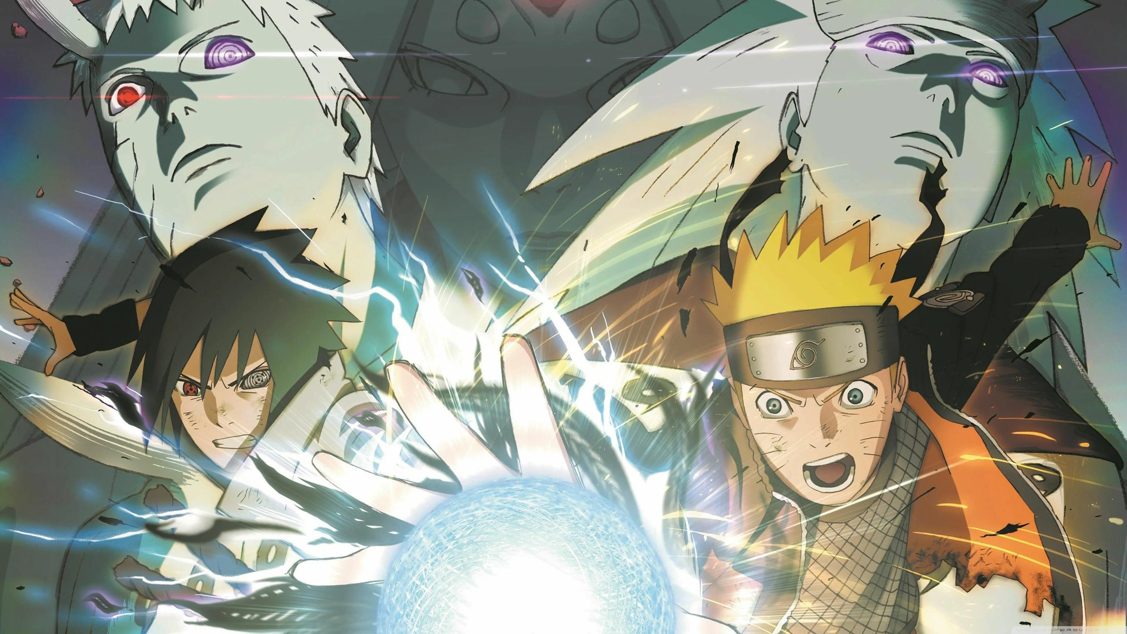 Naruto Running with Rasengan Attack from Naruto Anime
