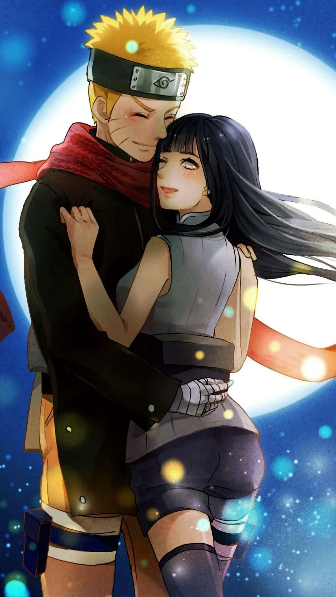Naruto Uzumaki and Hinata Hyuga Romantic Scene Wallpaper