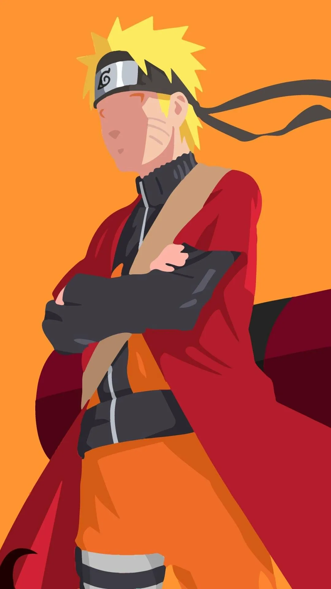 Naruto Uzumaki Crossing Arms in Orange Ninja Outfit