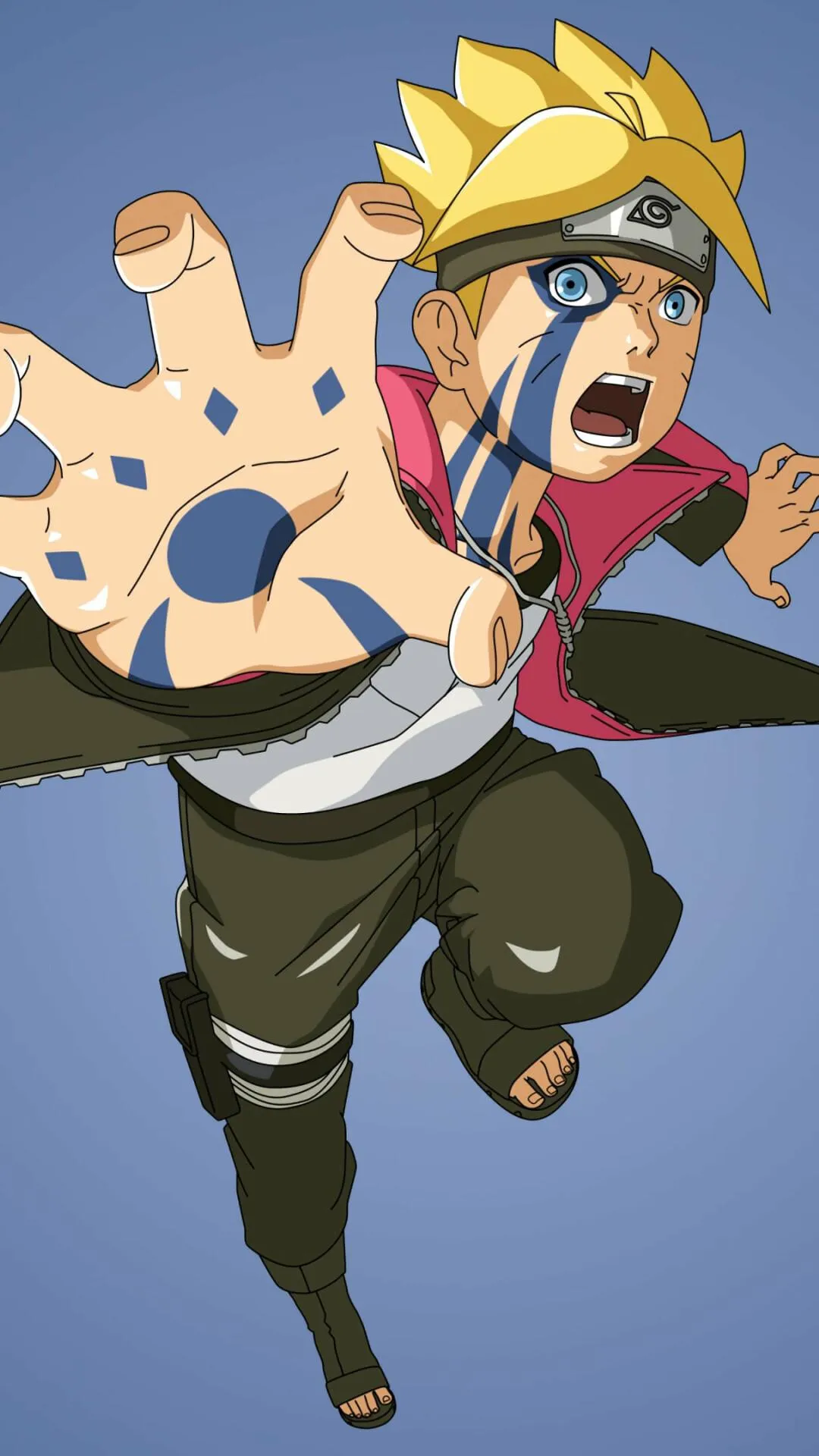 Naruto Uzumaki in Sage Mode Preparing for Battle Wallpaper