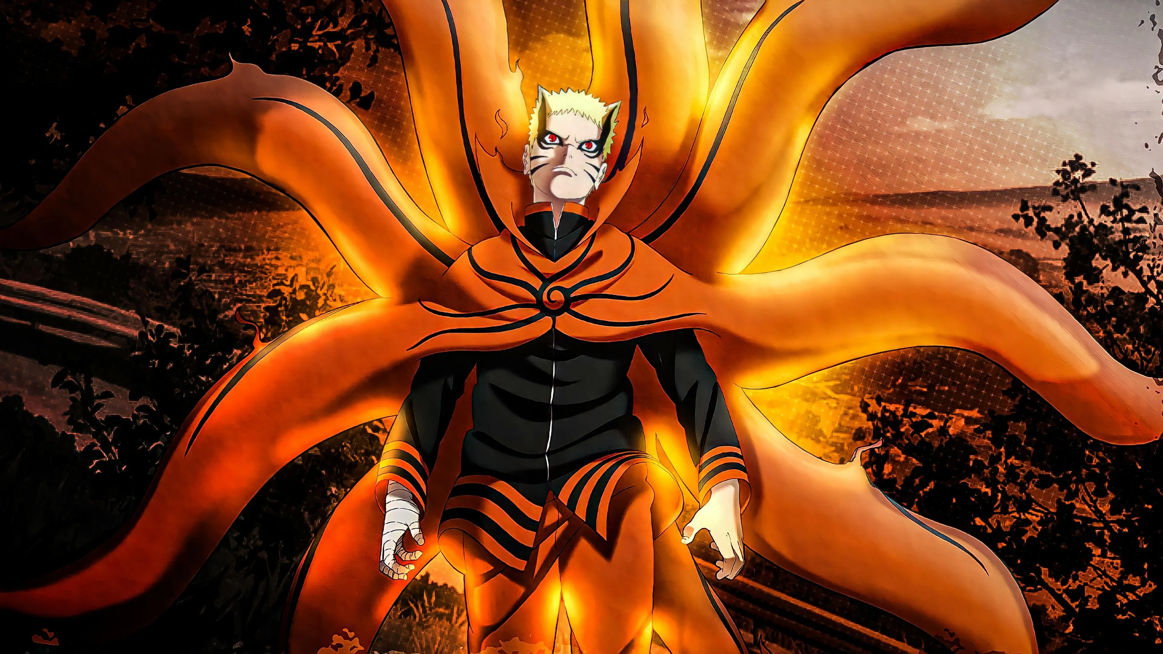 NineTailed Fox Kurama from Naruto Anime in Fierce Mode
