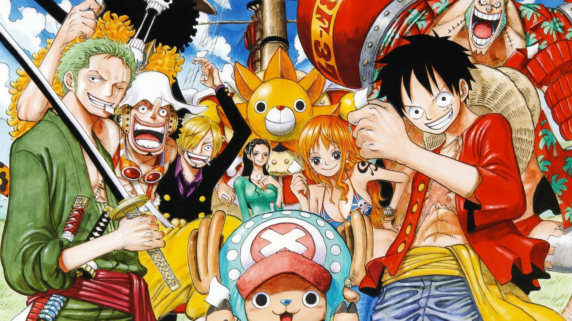 One Piece Crew Celebrates Victory with Joy and Smiles