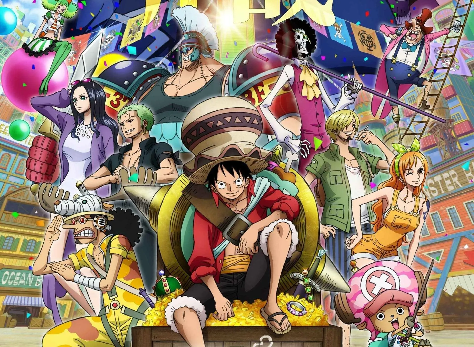 One Piece Luffy and Friends Celebrate Grand Adventure