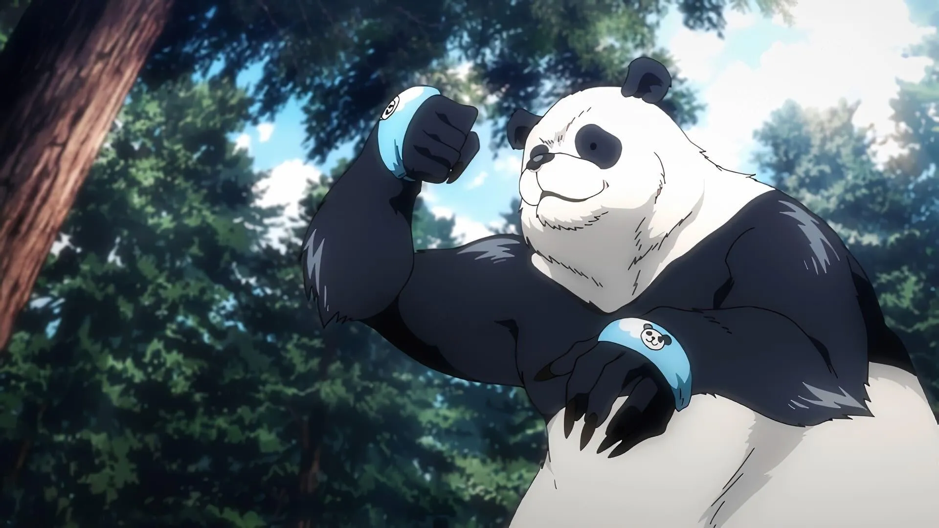 Po from Kung Fu Panda Anime Style in Forest Wallpaper